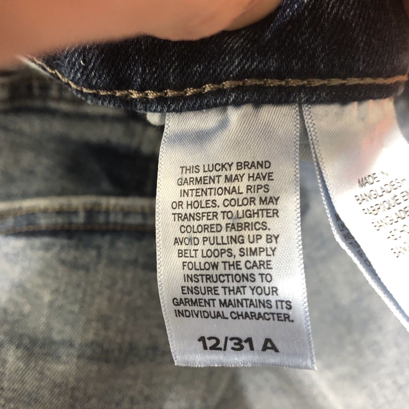 Lucky Brand Lucky Brand Jeans Bridgette Skinny Women 12 Regular Blue 26 Inseam Button Fly High Rise 11.5 In 5-Pocket Denim Stretch Size 34" / US 12 / IT 48 - 7 Thumbnail