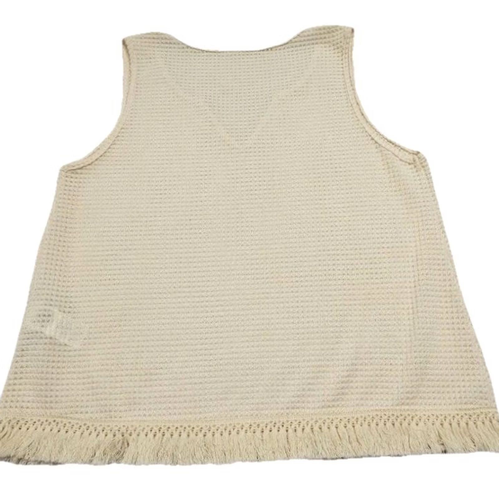 Shein Shein Lounge 2 Piece Set Tank Top Shorts Fringe Boho Cream Ivory XL Women Size XL / US 12-14 / IT 48-50 - 7 Thumbnail