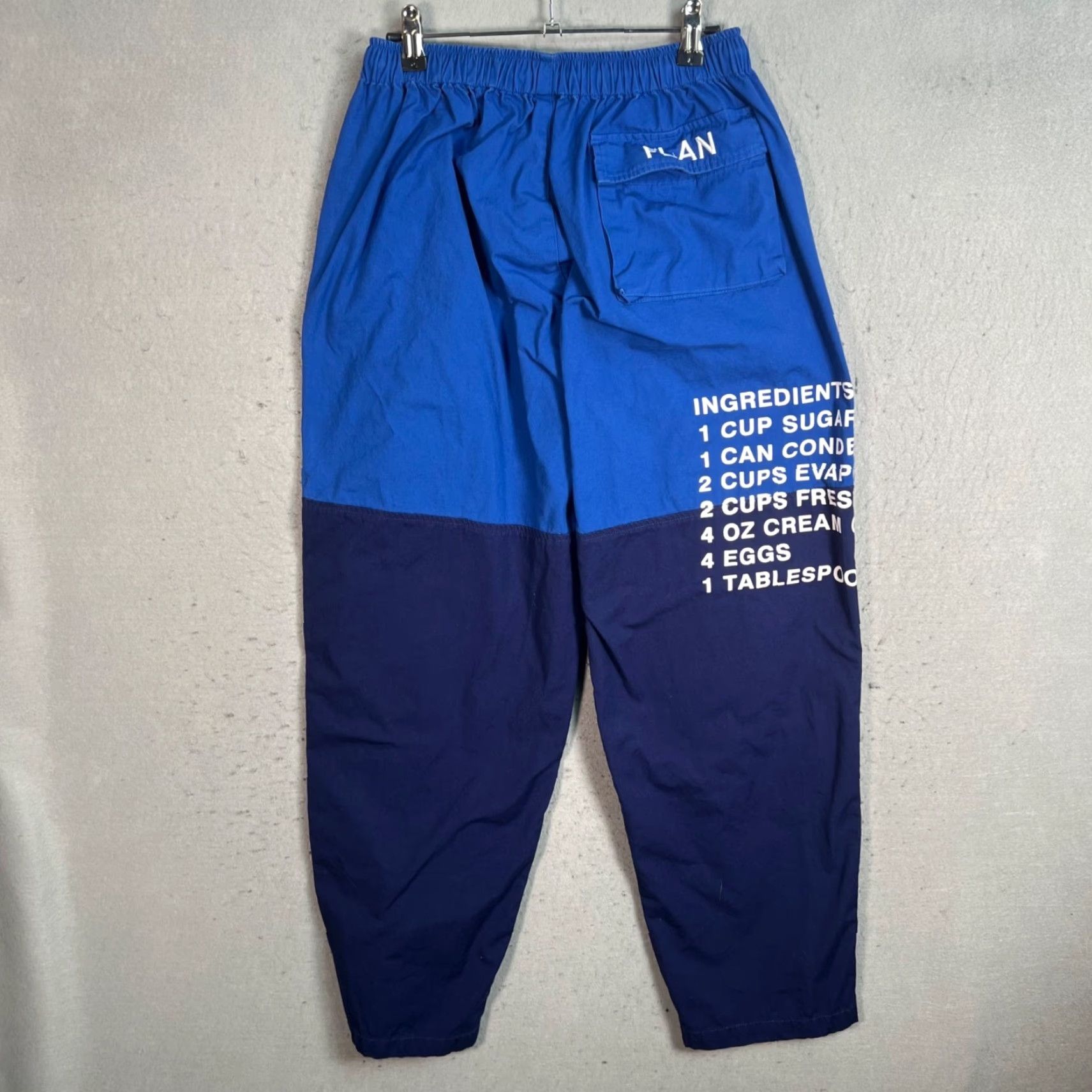 Vintage VINTAGE Flan Labs Blue Jogger Pants Womens Medium Cotton Recipe Print Size 32" / US 10 / IT 46 - 2 Thumbnail
