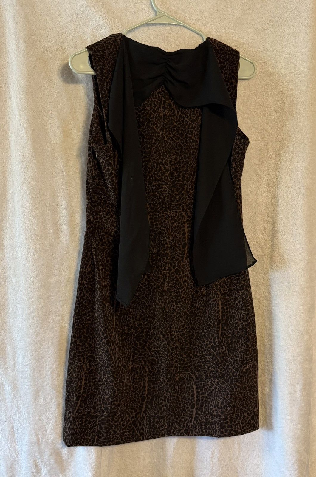 Other Vintage CDC size 8 Black Brown leopard Midi Sheath Dress Size M / US 6-8 / IT 42-44 - 6 Thumbnail