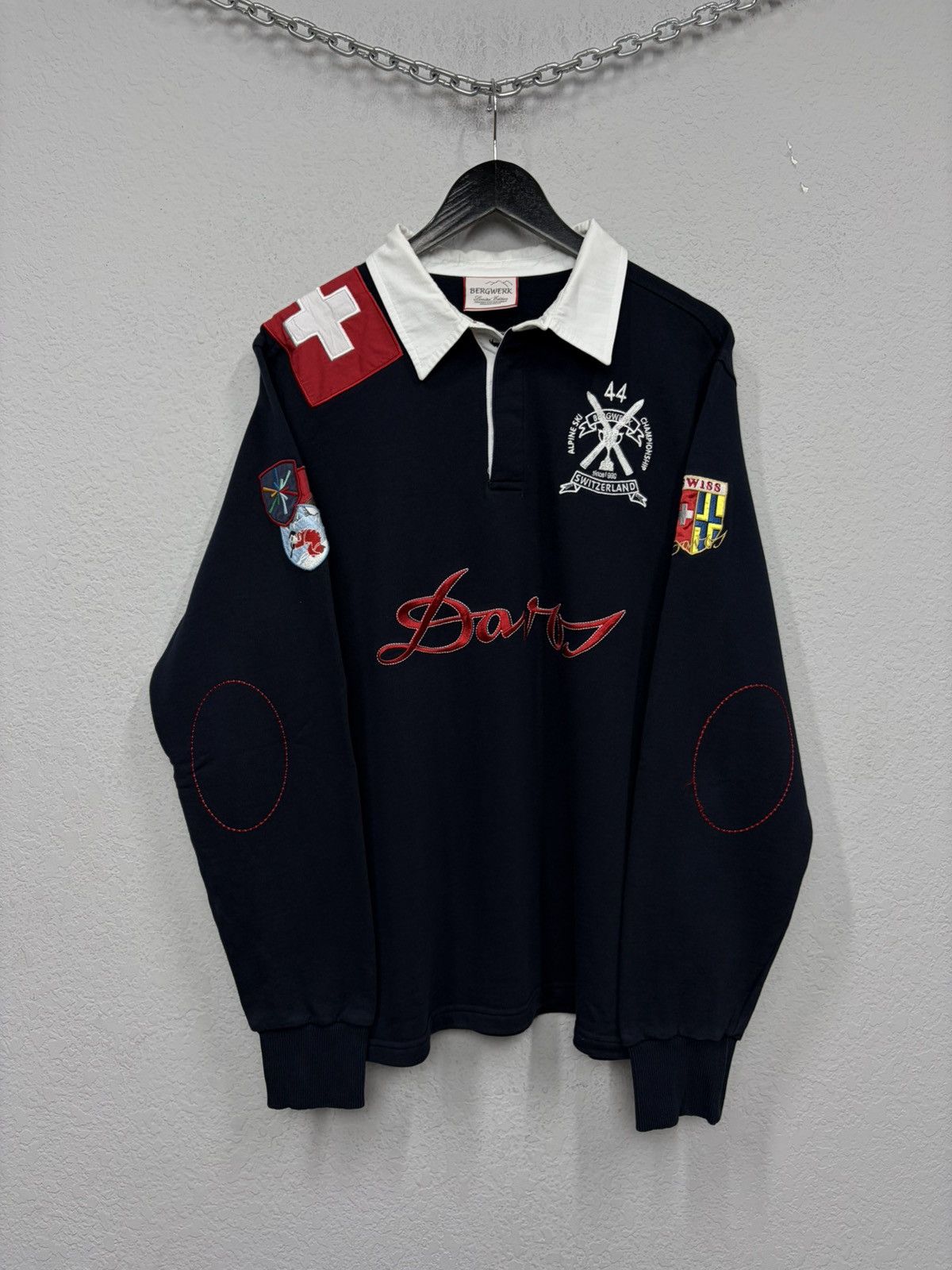 POST ARCHIVE FACTION (PAF) Limited Edition Bergwerk Alpine Rugby Switzerland Chmp Patch Size US XL / EU 56 / 4 - 1 Thumbnail