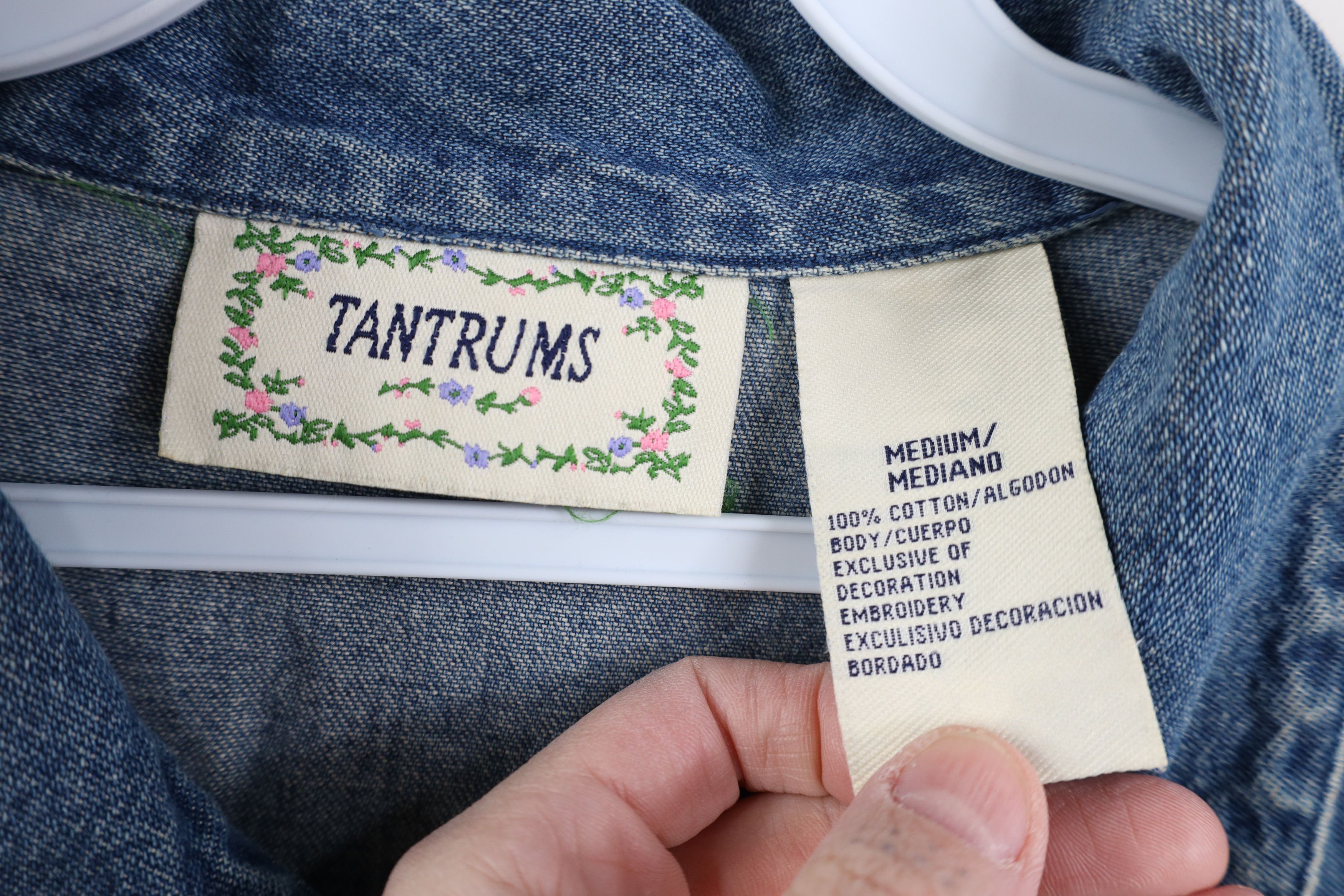Vintage Vintage 90s Y2K Streetwear Nature Sun Flower Denim Jacket Size M / US 6-8 / IT 42-44 - 9 Thumbnail