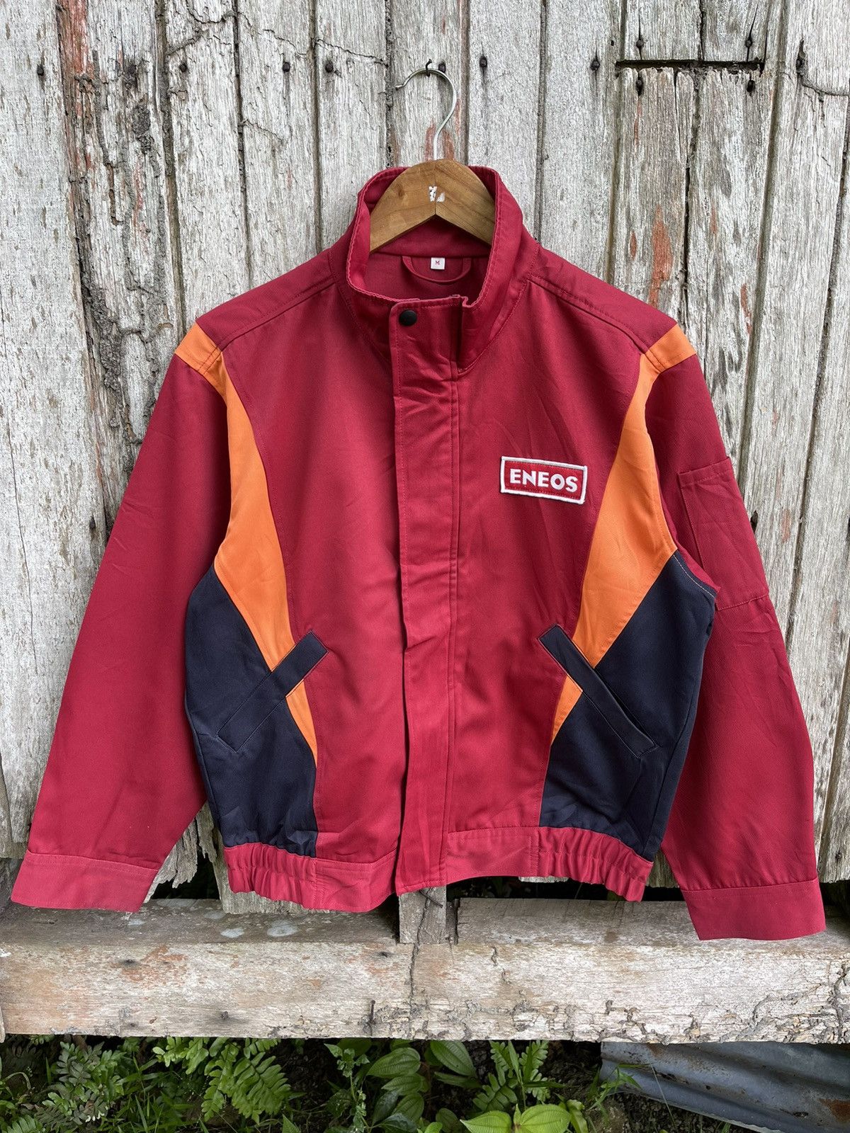 Japanese Brand Japanese ENEOS Red Workwear Jacket Colorblock Uniform Style Size US M / EU 48-50 / 2 - 1 Thumbnail