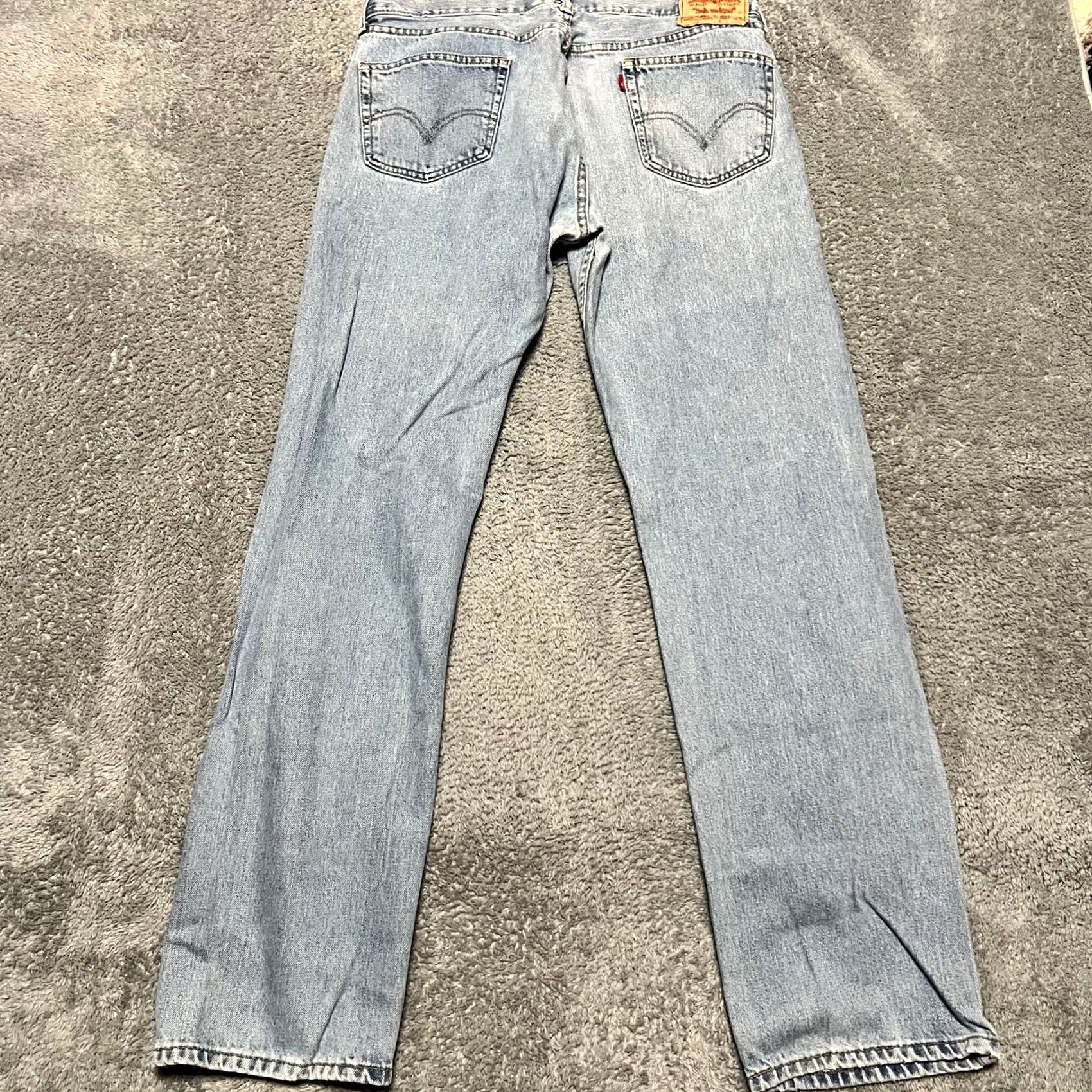 Levi's Levis 505 Jeans Blue Denim Straight Leg Distressed Pants Mens 34 x34 Size US 34 / EU 50 - 5 Thumbnail
