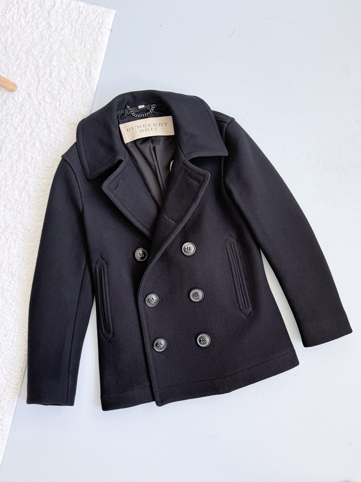 Burberry Burberry Brit Eckford Wool Double Breasted Peacoat Size S Size US S / EU 44-46 / 1 - 2 Thumbnail