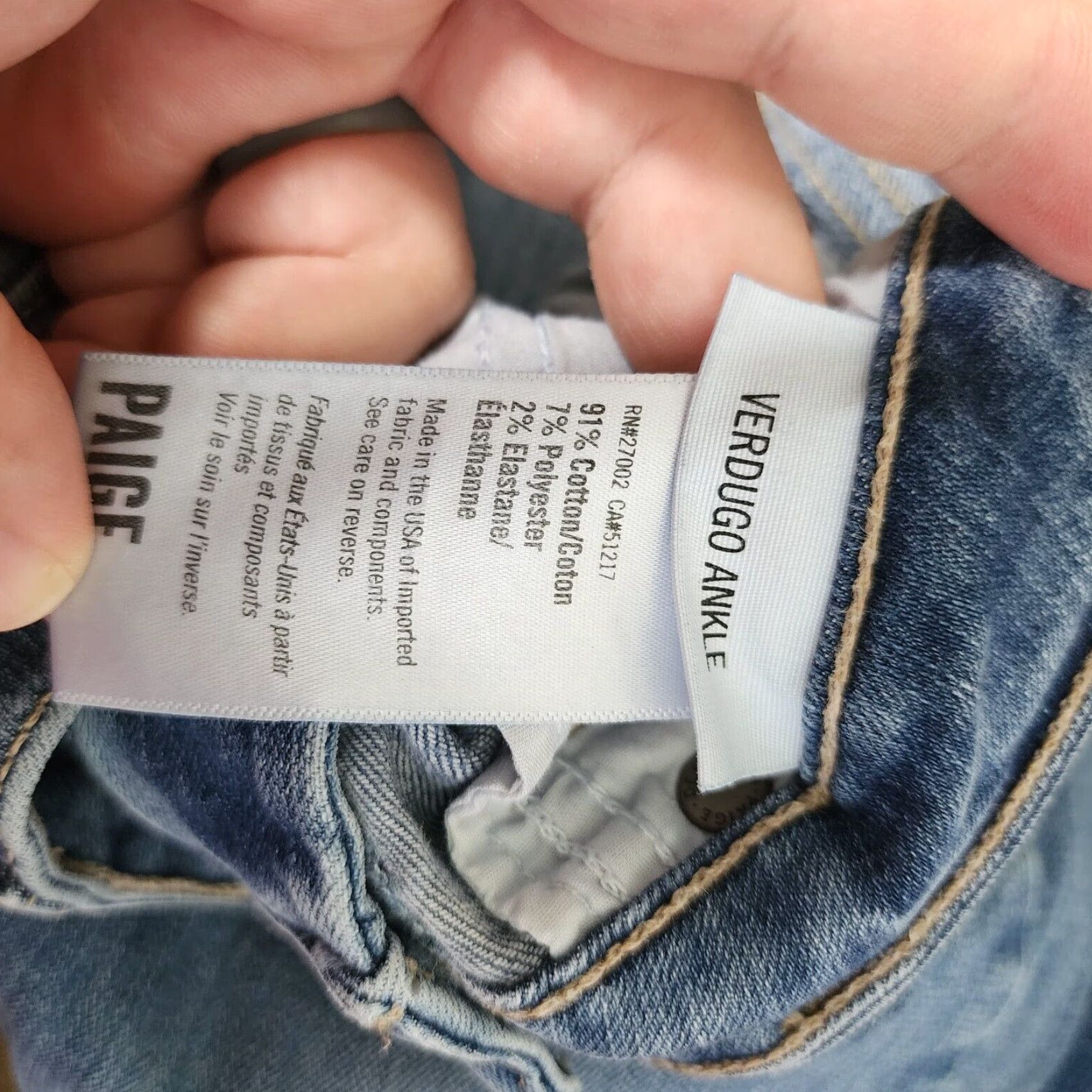 Paige Paige Verdugo Jeans Distressed Ankle Blue Size 26 Womens Size 26" / US 2 / IT 38 - 8 Thumbnail
