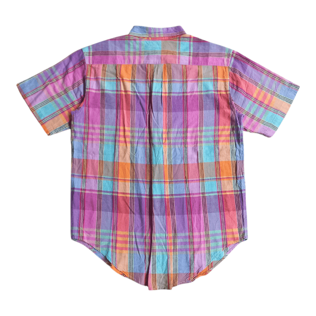 Sugar Cane Sugar Cane ToyoEnterprise - Rainbow Plaid Short Sleeve Shirt Size US L / EU 52-54 / 3 - 2 Thumbnail