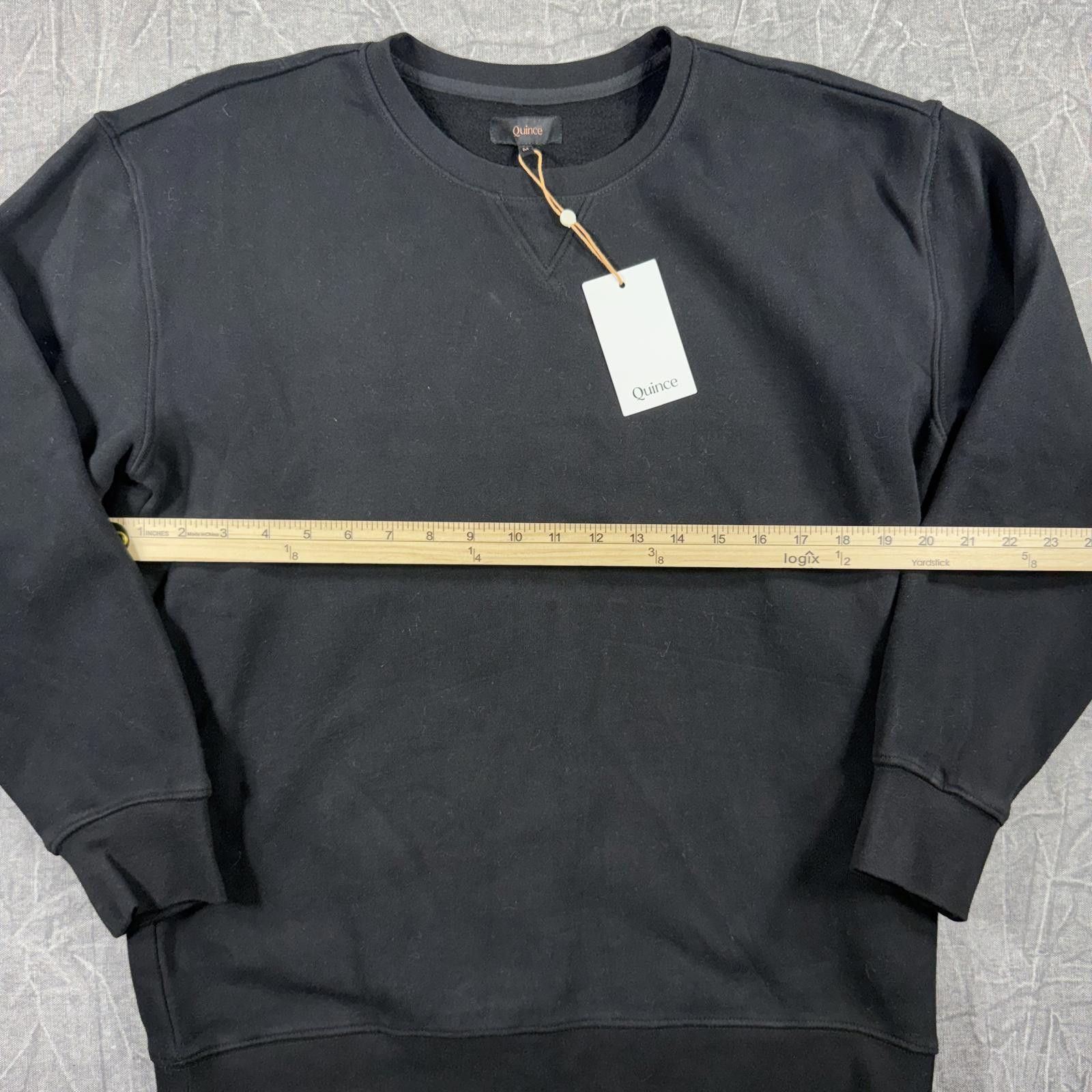 Quince Quince Sweater Unisex M Black NWT Organic Cotton Crew Neck Size US M / EU 48-50 / 2 - 3 Thumbnail