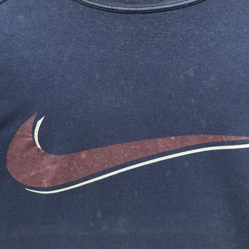 Nike Vintage 90s Nike Swoosh Print On Big Logo Sweatshirt | XL Size US L / EU 52-54 / 3 - 3 Thumbnail