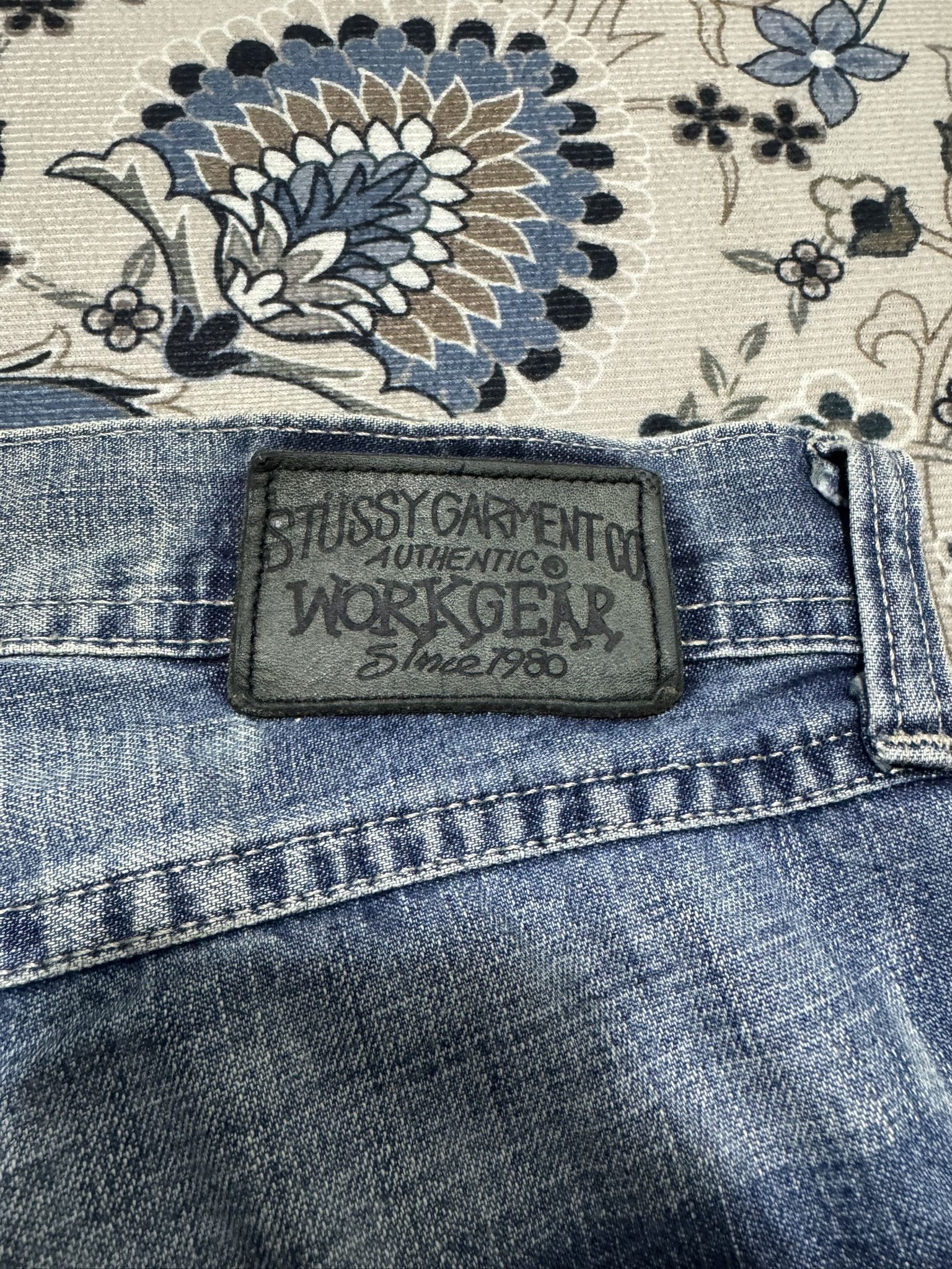 Menace × Stussy Vintage 90's Stussy Workwear Denim Baggy Style Hip Hop Size US 30 / EU 46 - 3 Thumbnail