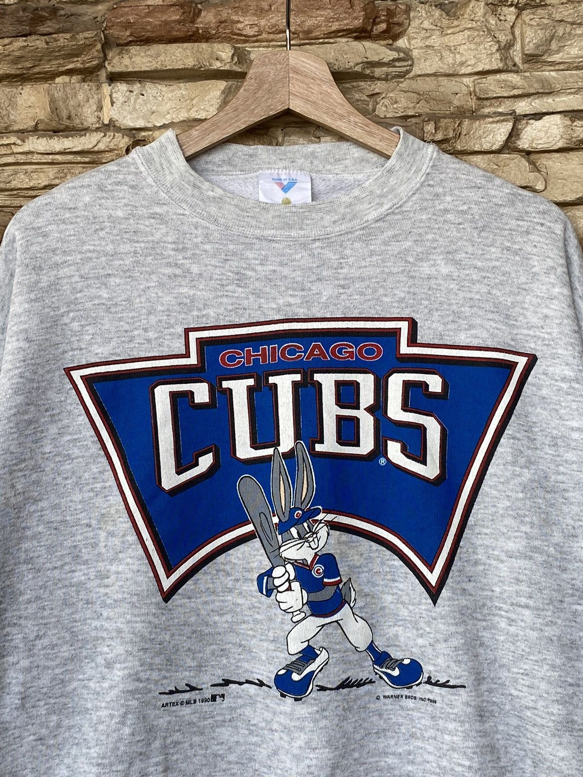 MLB Rare Vintage 80s Chicago Cubs Sweatshirt Distressed Vtg Size US L / EU 52-54 / 3 - 4 Thumbnail