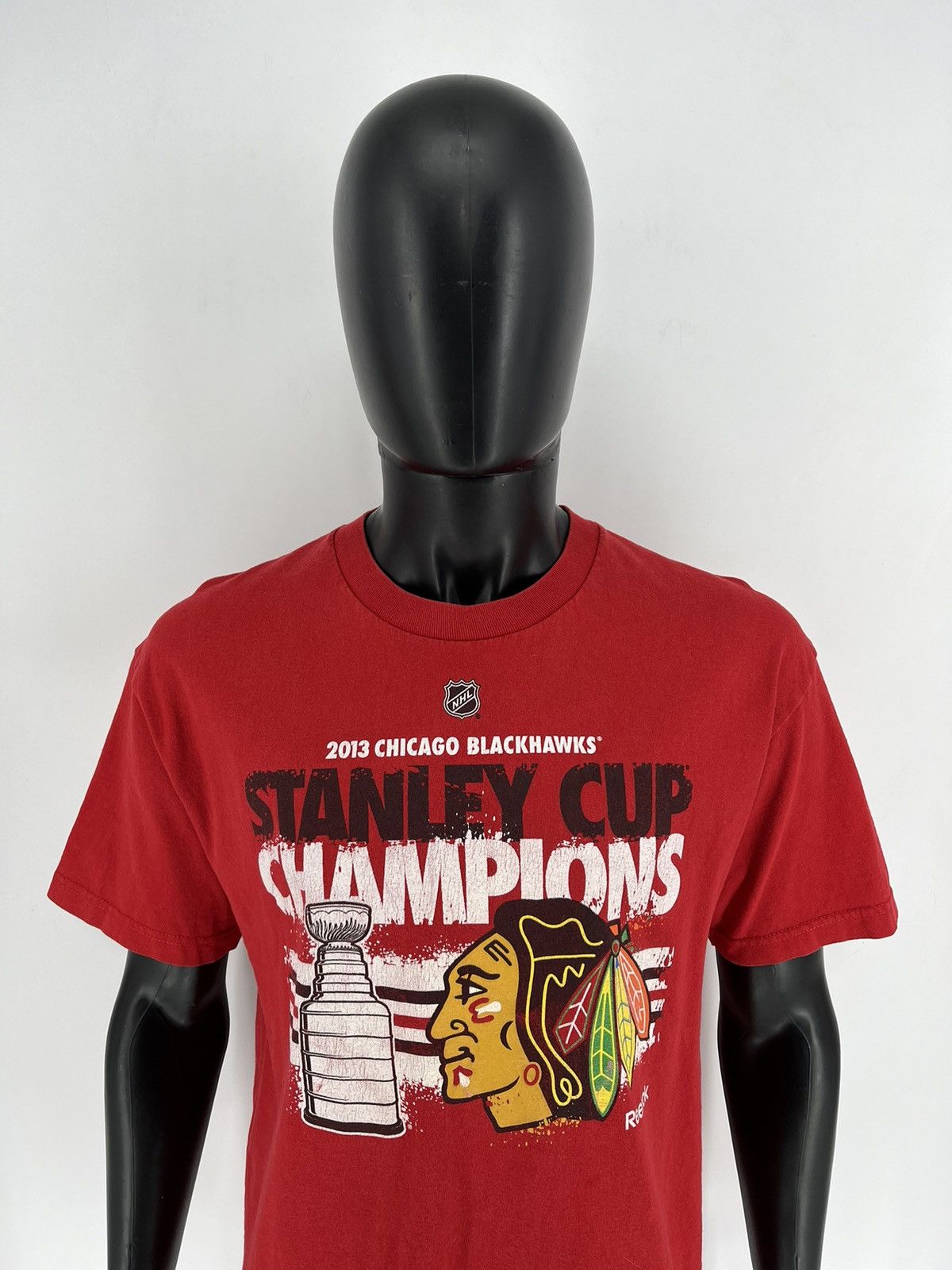NHL × Reebok × Vintage Reebok Chicago Blackhawks Hockey 2013 Stanley Cup Champions Size US L / EU 52-54 / 3 - 8 Thumbnail