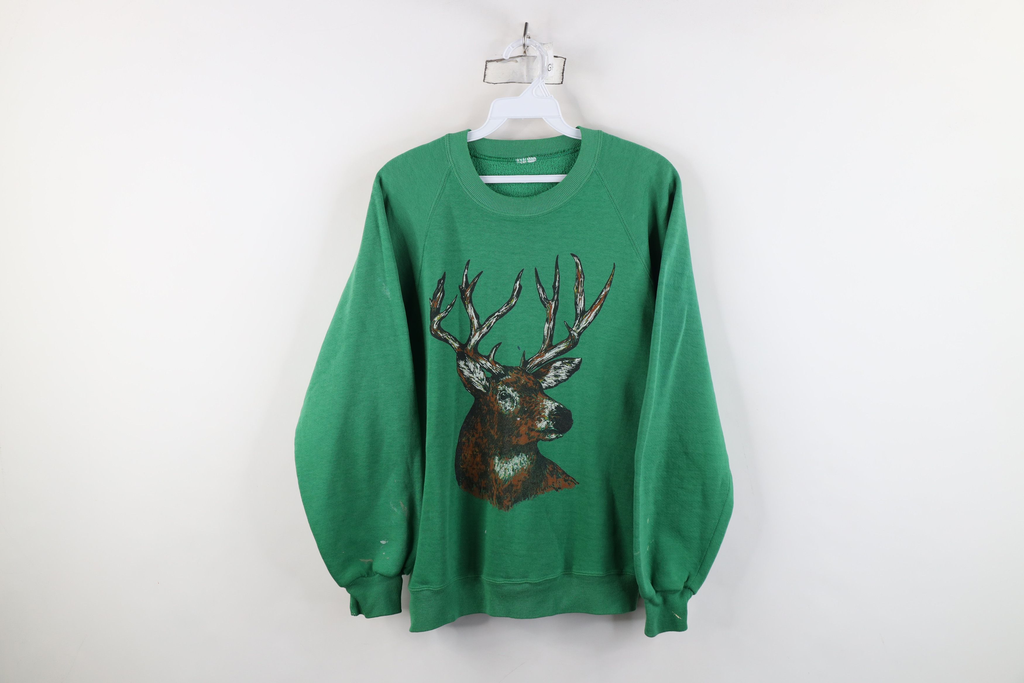 Vintage Vintage 80s 90s Streetwear Deer Buck Crewneck Sweatshirt Size US S / EU 44-46 / 1 - 1 Thumbnail