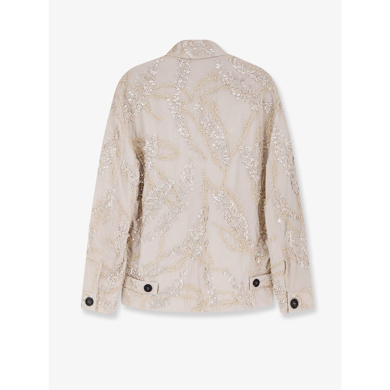 Brunello Cucinelli BRUNELLO CUCINELLI White embroidery Jacket New & Authentic ( Size S / US 4 / IT 40 - 2 Thumbnail
