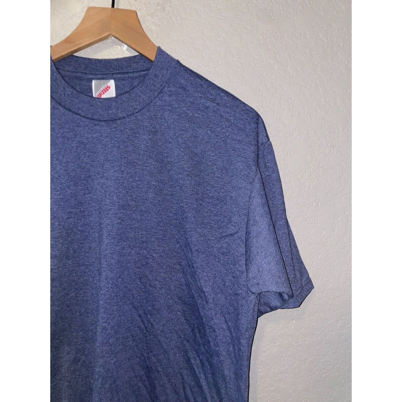 Jerzees 1990s Jerzees USA Made Blue Shirt Tee VTG 90s L Large HOLE Size US L / EU 52-54 / 3 - 2 Thumbnail