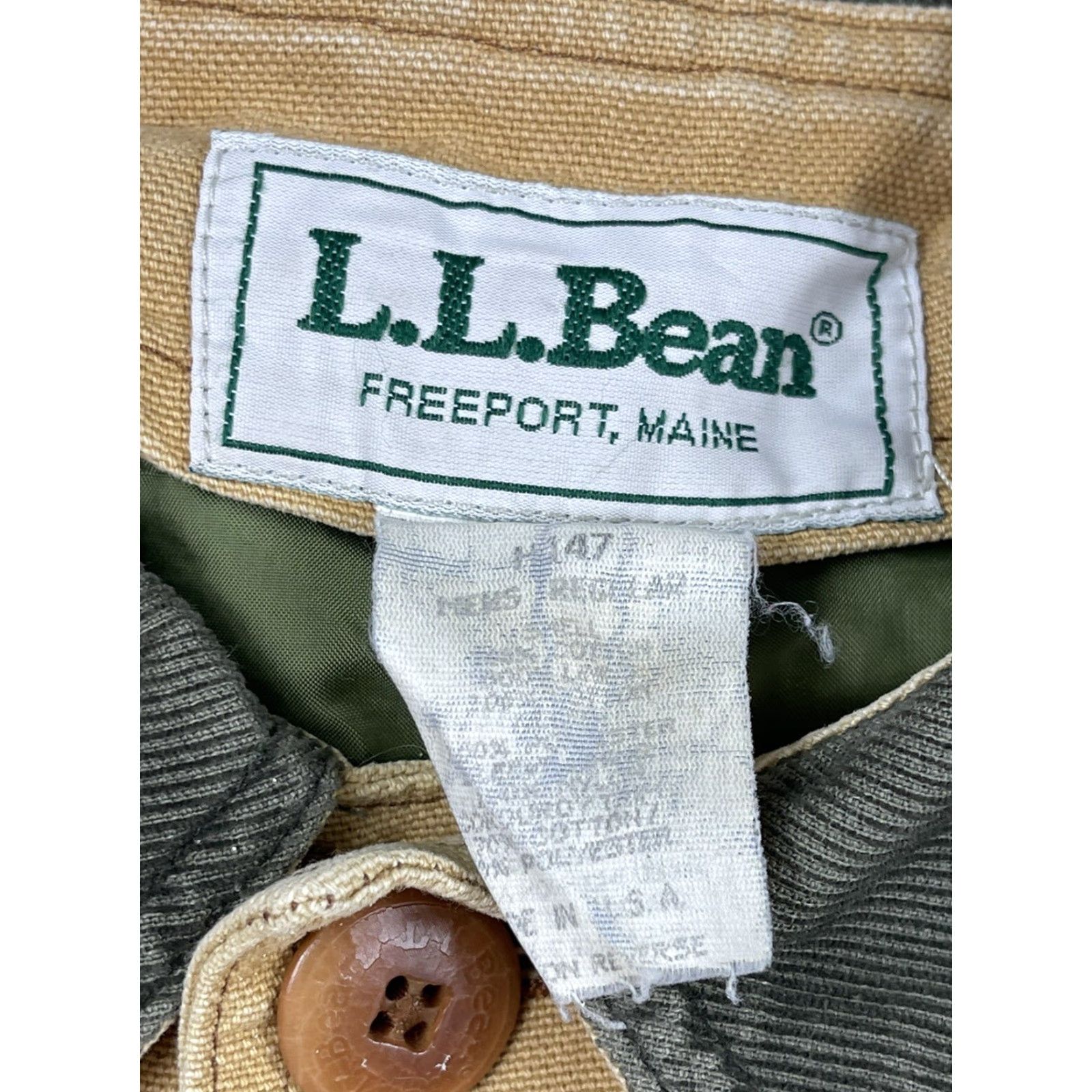Vintage VINTAGE L.L.Bean Jacket Barn Field Chore Coat Mens XL Tan Corduroy Lined USA Brown Canvas Button User: USA Theme Size US XL / EU 56 / 4 - 2 Thumbnail