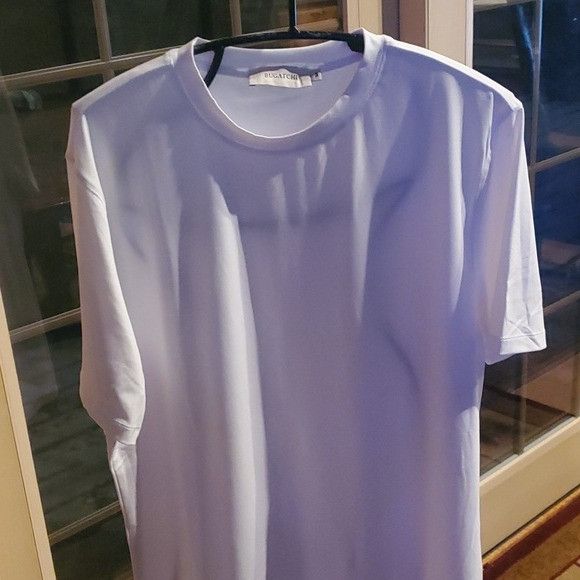 BUGATCHI Bugatchi White Crew Neck Short Sleeve Sz. M T-shirt Size US M / EU 48-50 / 2 - 2 Thumbnail