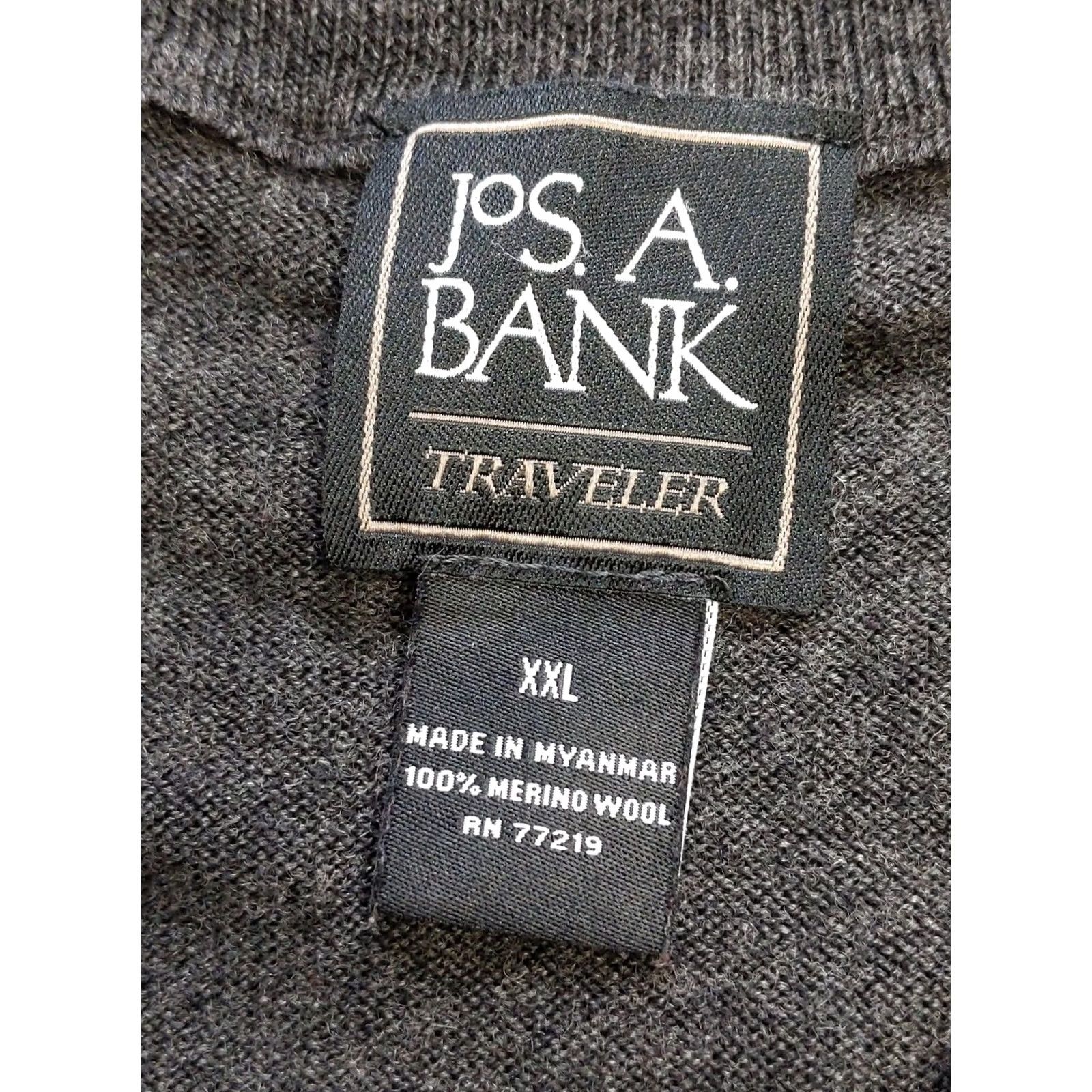 Jos. A. Bank VINTAGE Jos A Bank Sweater Mens 2XL Gray Half Zip Pullover 100% Merino Wool Traveler Size US XXL / EU 58 / 5 - 4 Thumbnail