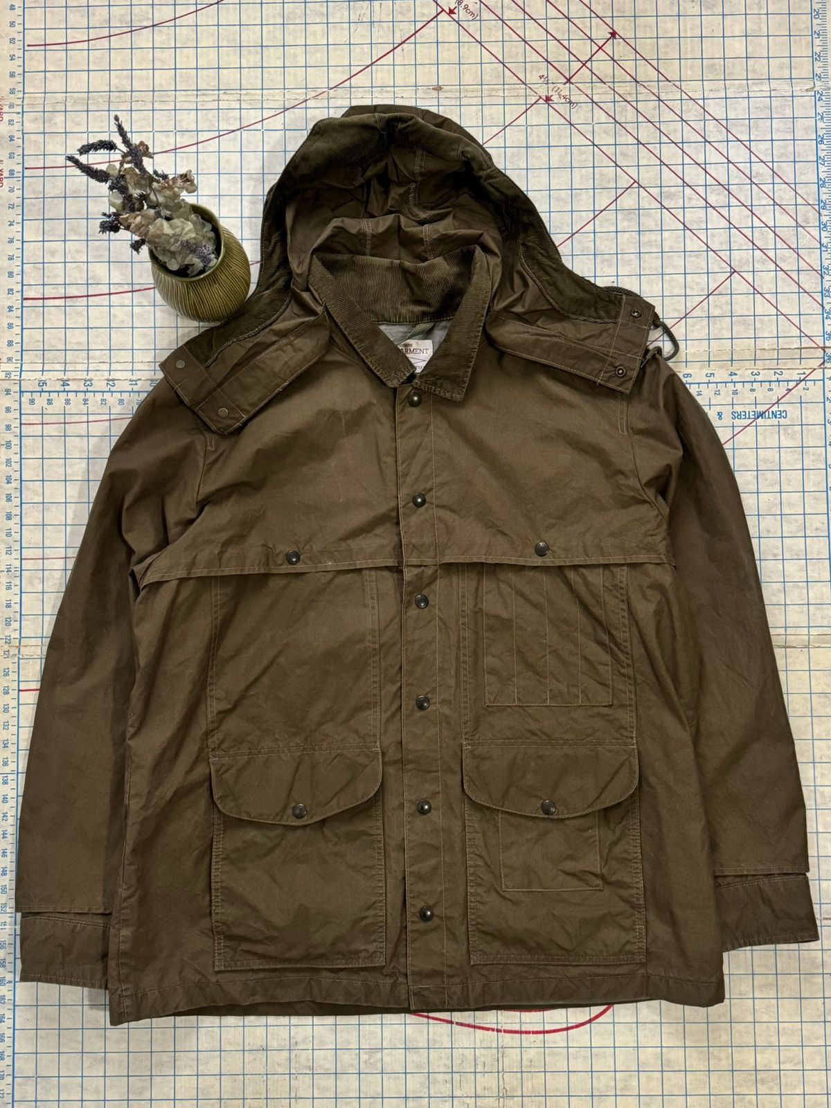 image of Filson Dry Cloth Hooded Cruiser Jacket Brown Size Xxl, Men's