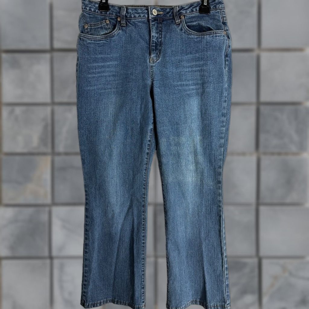 Vintage VINTAGE The Limited Y2K Simple Low Flare Jeans Women 16 Modern Blue Cotton Denim 30in 30in Regular 5-Pocket Size 30" / US 8 / IT 44 - 1 Thumbnail