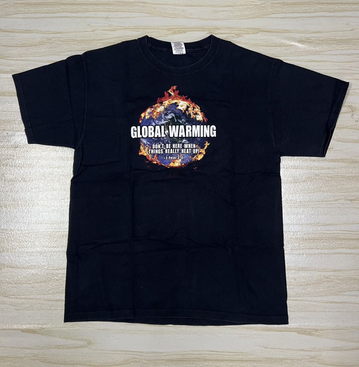 Vintage Vintage 00s Global Warming T-shirt Size US L / EU 52-54 / 3 - 1 Thumbnail