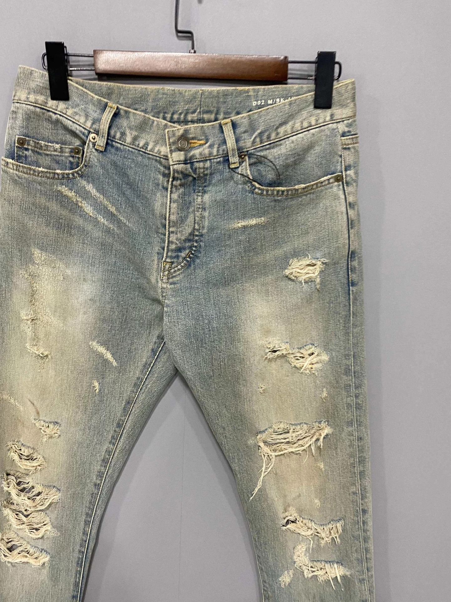 Saint Laurent Paris Saint Laurent 14ss YM Claw Marks Jeans 31 Size US 31 - 2 Thumbnail