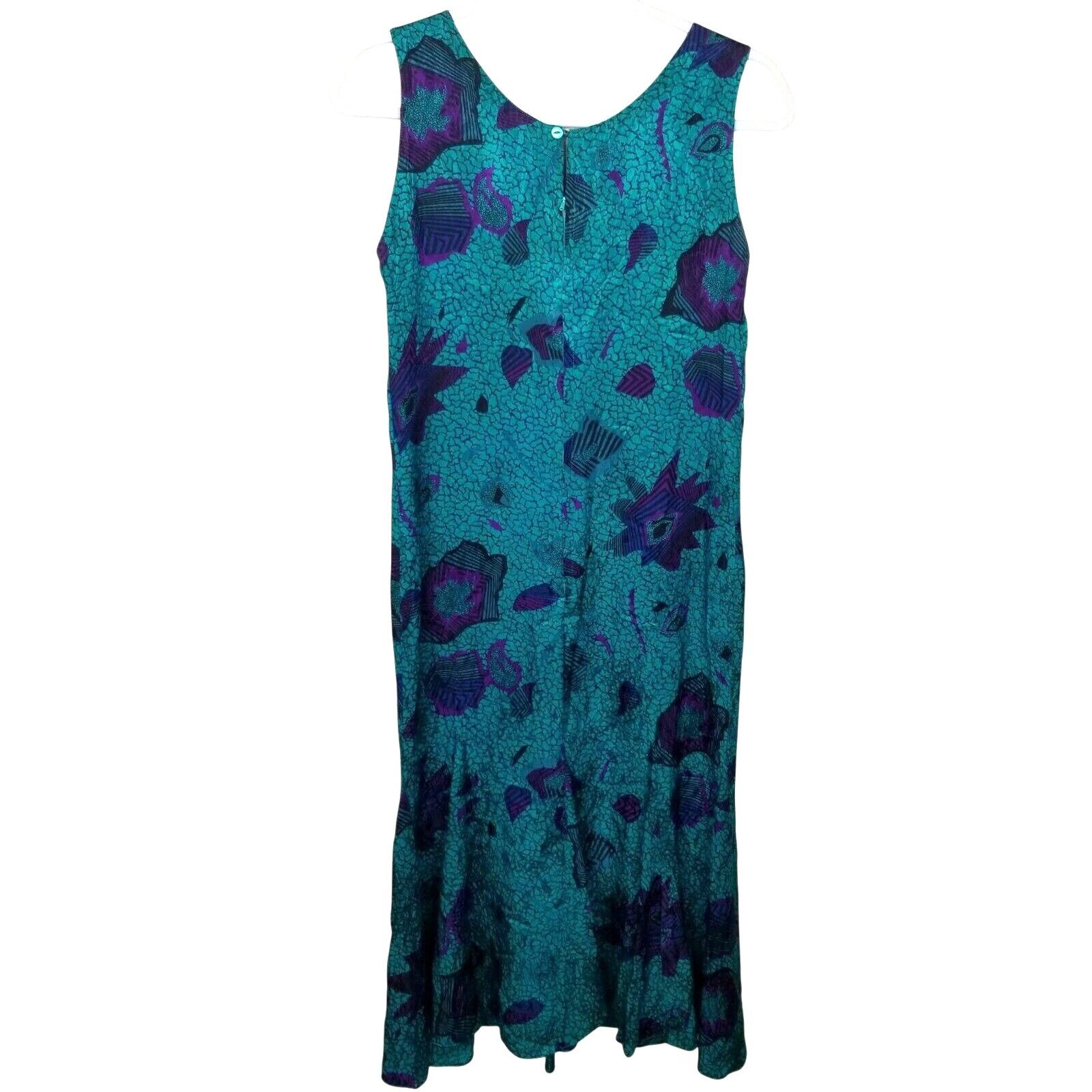Vintage Vintage Nora Noh 100% Silk Floral Midi Dress Sz 4 Ruffle Hem Size S / US 4 / IT 40 - 5 Thumbnail