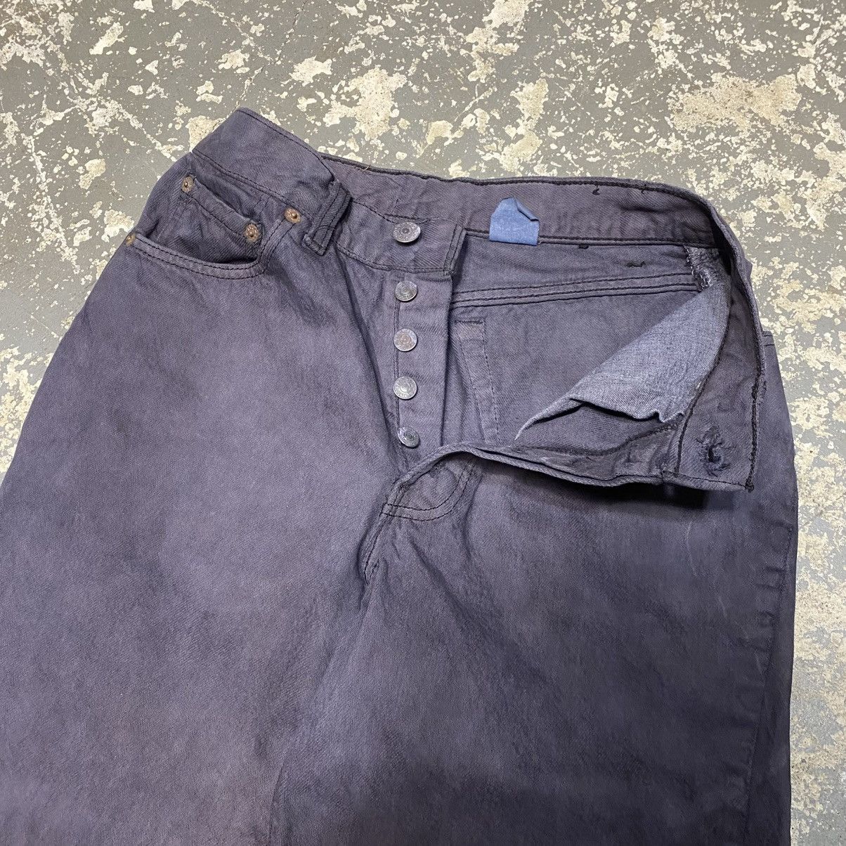 Levi's × Vintage Vintage Levi’s 501 Button Fly Navy/Black Dyed Denim JeanUSA Size US 26 / EU 42 - 6 Thumbnail