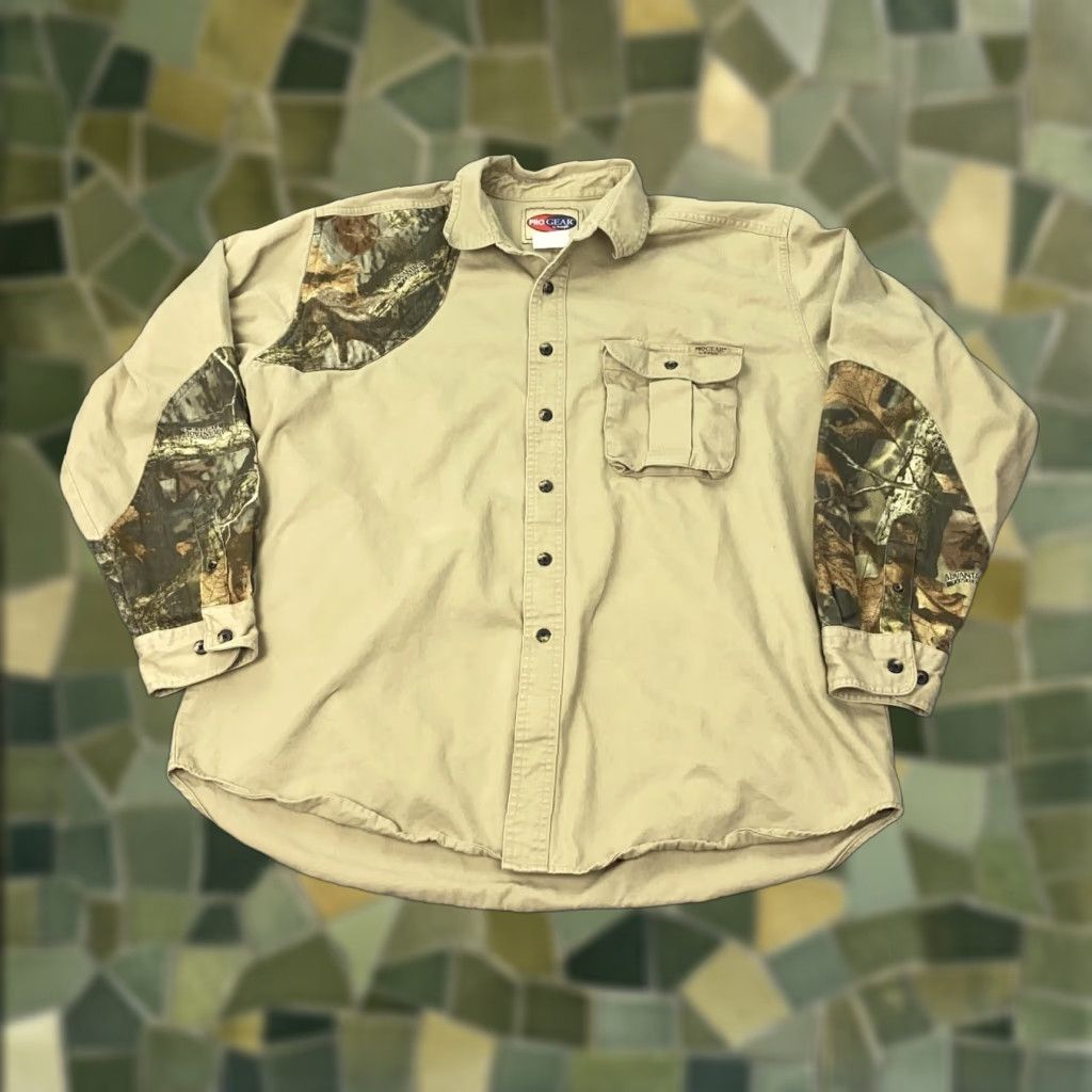 Wrangler Wrangler ProGear Hunting Shirt Mens XL Camouflage Canvas Long Sleeve Outdoor Workwear Size US XL / EU 56 / 4 - 1 Thumbnail