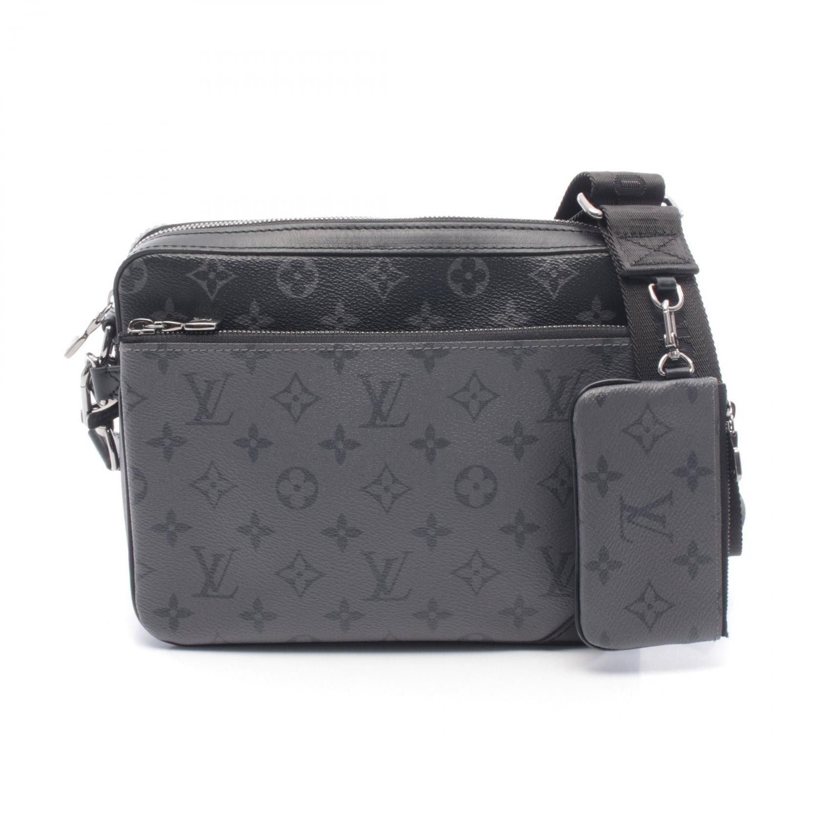 Louis Vuitton Louis Vuitton Louis Vuitton Trio Messenger Monogram Eclipse Shoulder Bag Textile Shoulder Bag M69443 DUTY FREE for USA Size ONE SIZE - 1 Thumbnail