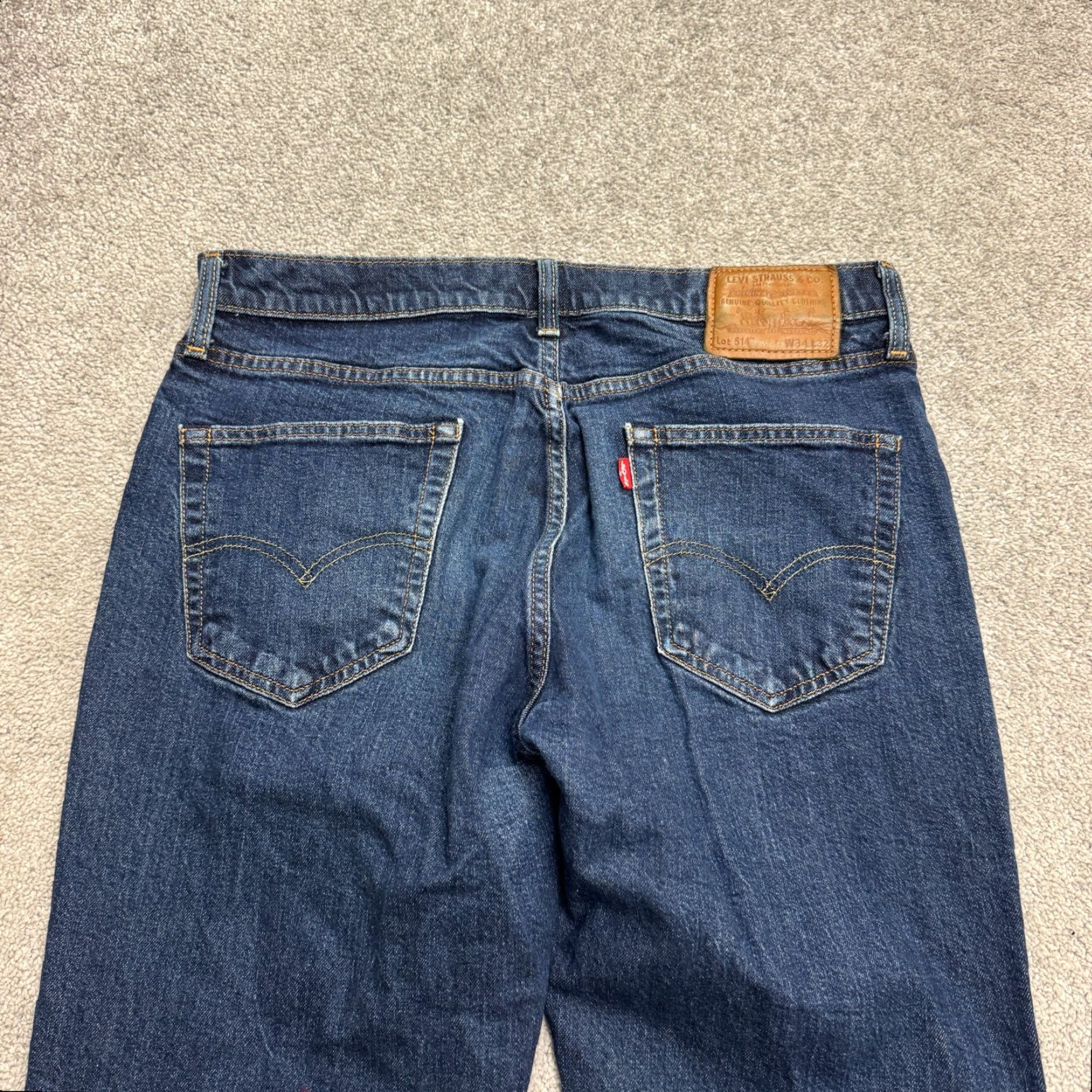 Levi's VINTAGE Levi's 514 Jeans Mens 34x30 Denim Straight Leg Dark Wash Casual Streetwear Size US 34 / EU 50 - 3 Thumbnail
