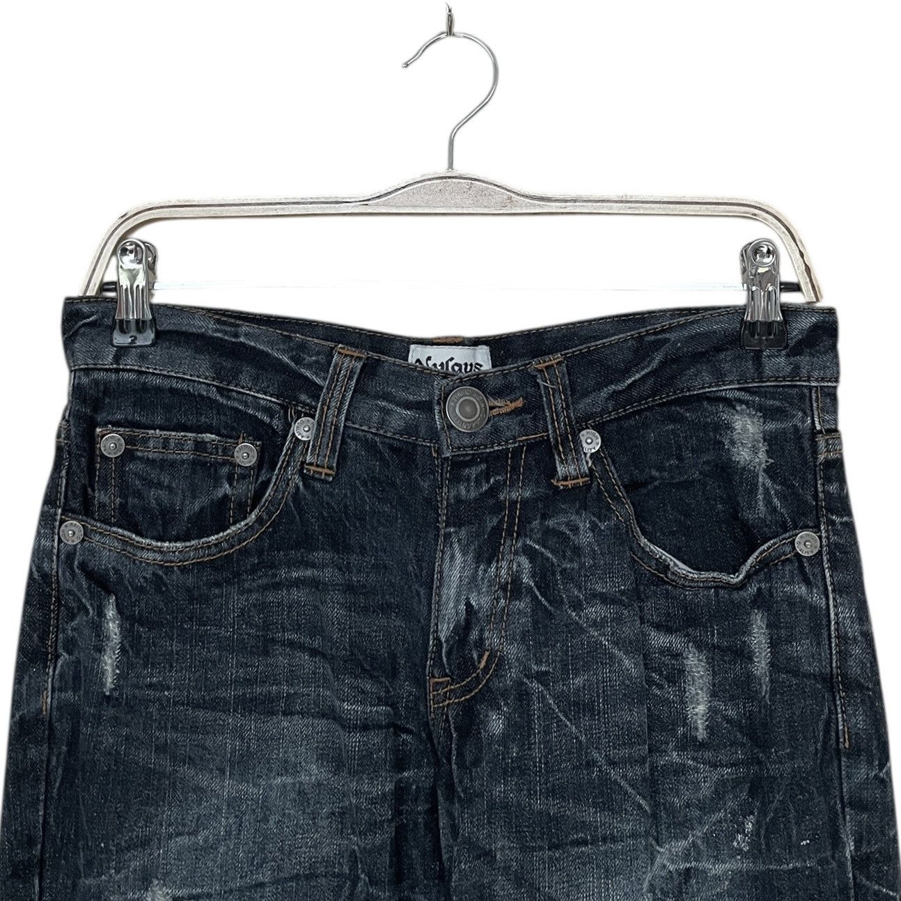 Japanese Brand × Le Grande Bleu (L.G.B.) Vintage Japanese Brand Nylaus Double Waist Jeans 2000s Size US 29 - 7 Thumbnail