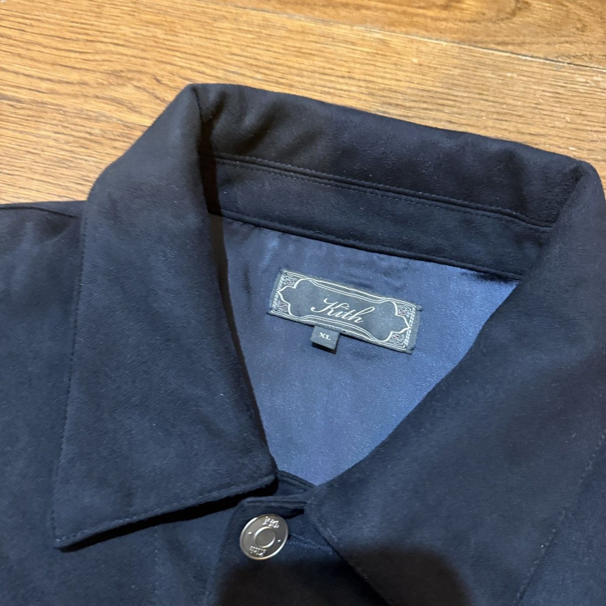 Kith Kith Microsuede Alonzo Jacket Navy Blue (XL, Used) Size US XL / EU 56 / 4 - 3 Thumbnail