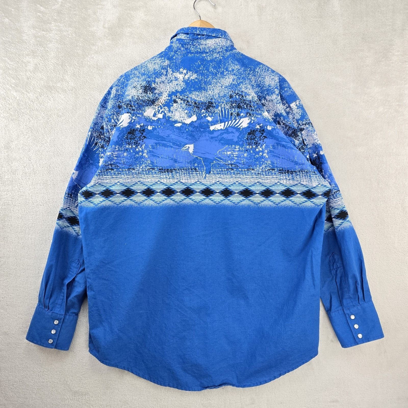 Wrangler Vtg Wrangler Western Shirt Mens XL Eagle Western Pearl Snap Size US XL / EU 56 / 4 - 7 Thumbnail