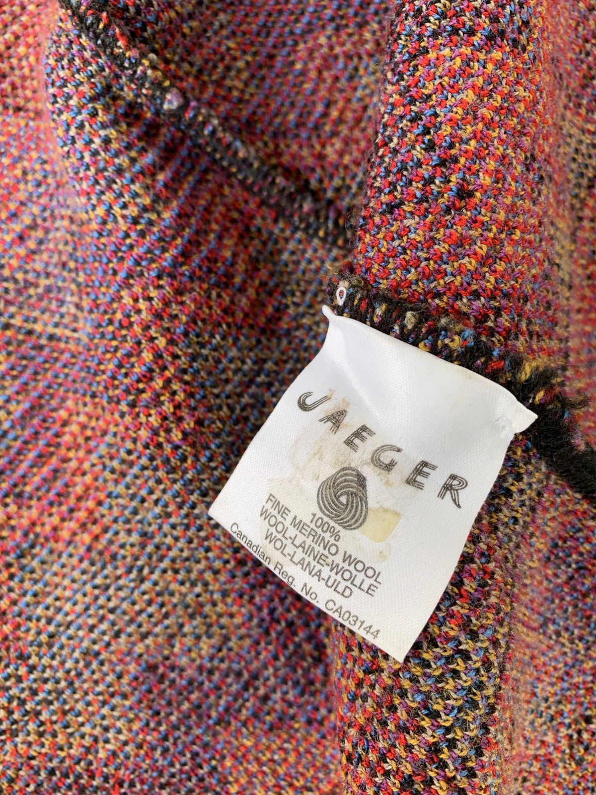 Jaeger 80s Jaeger London wool knitted native kimono cardigan Size US M / EU 48-50 / 2 - 5 Thumbnail