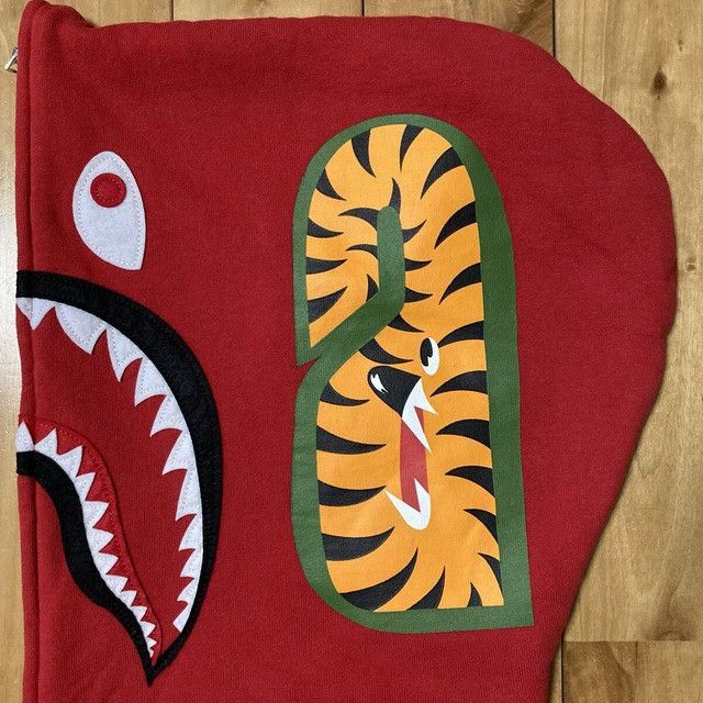Bape BAPE Red x Red Camo Shark Full Zip Hoodie a bathing ape Size US M / EU 48-50 / 2 - 6 Thumbnail