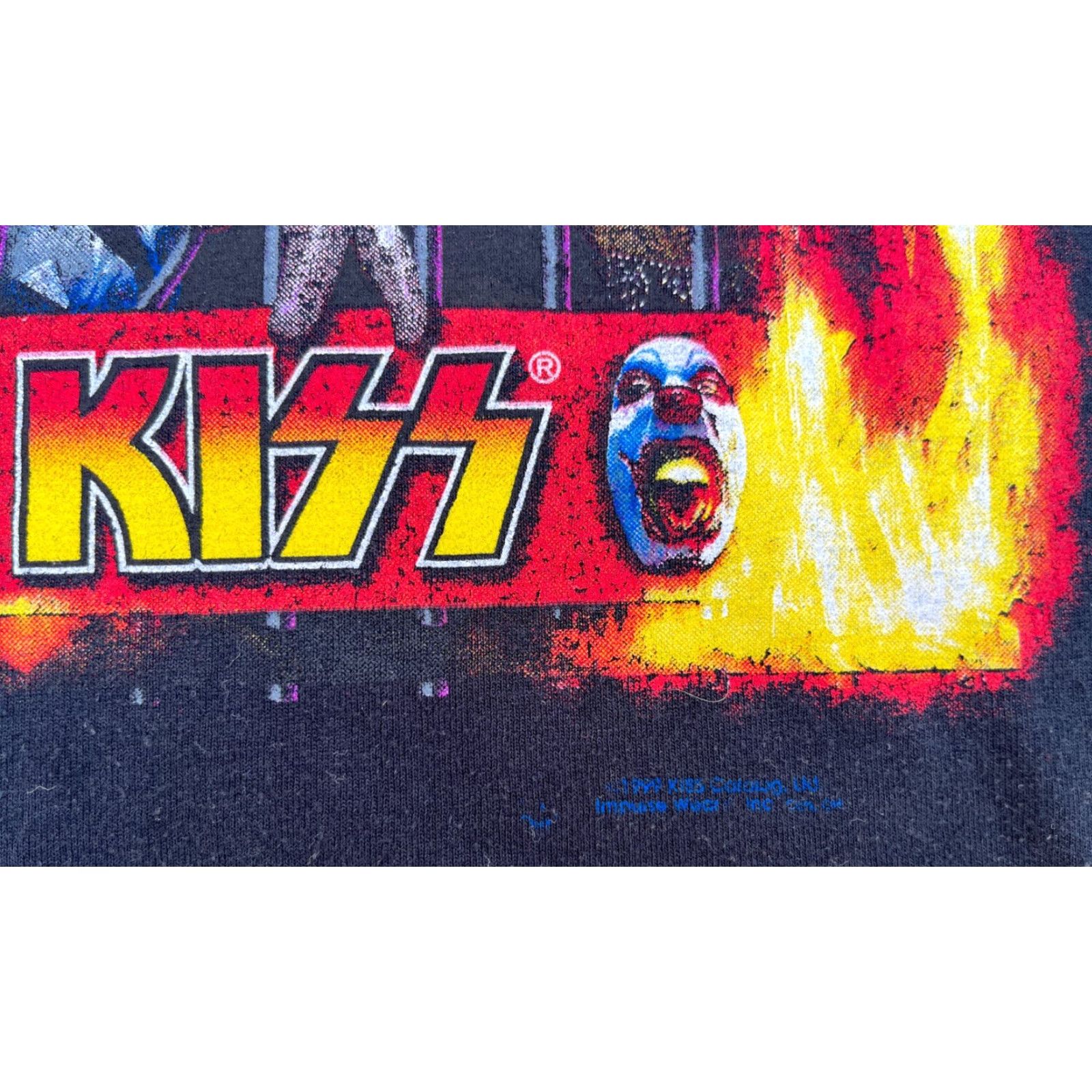 Fruit Of The Loom VINTAGE KISS Psycho Circus Band T-Shirt Sz 2XL Shirt Mens Black 1999 Band, Music Size US XXL / EU 58 / 5 - 4 Thumbnail