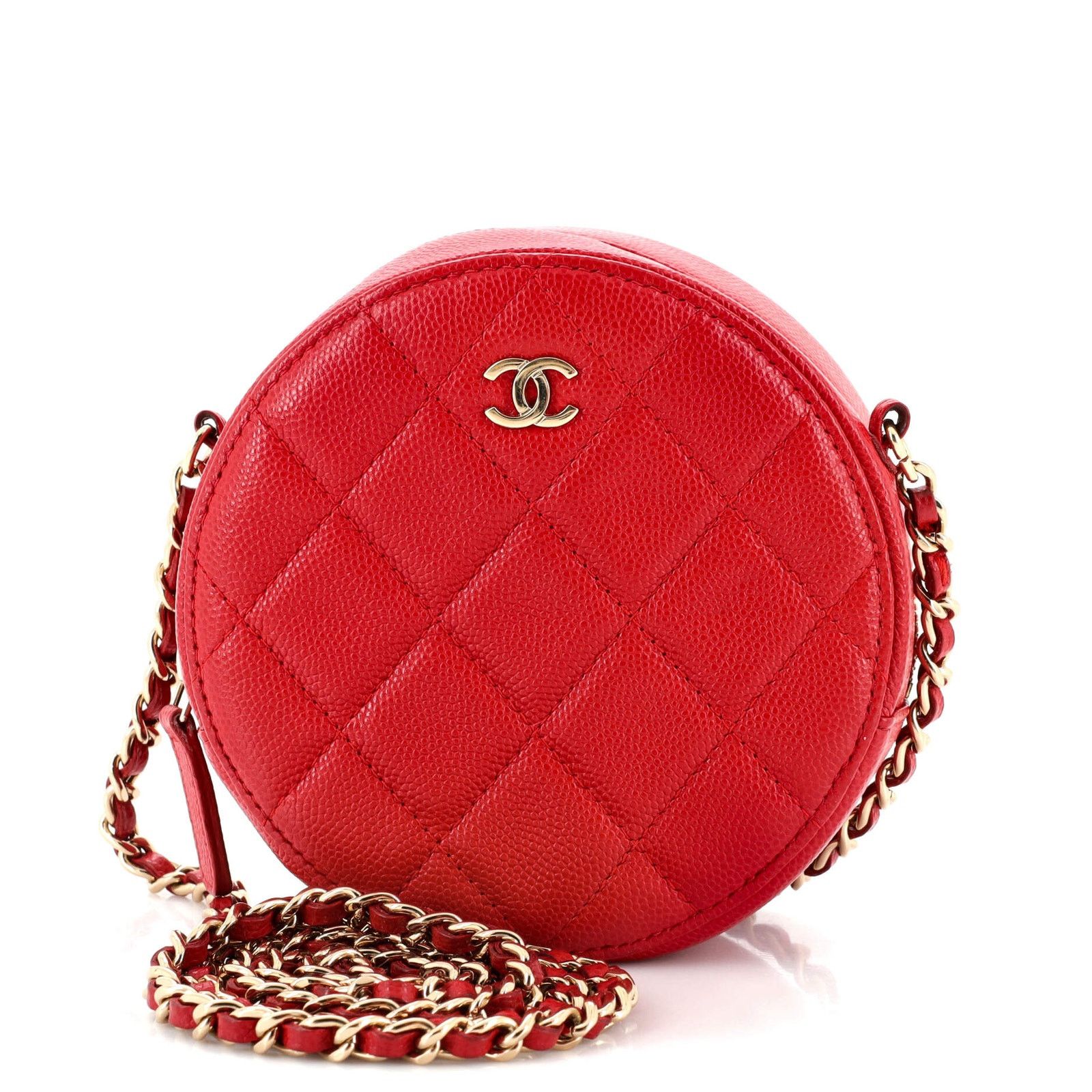 Chanel Round Clutch with Chain Quilted Caviar Mini Size ONE SIZE - 1 Thumbnail