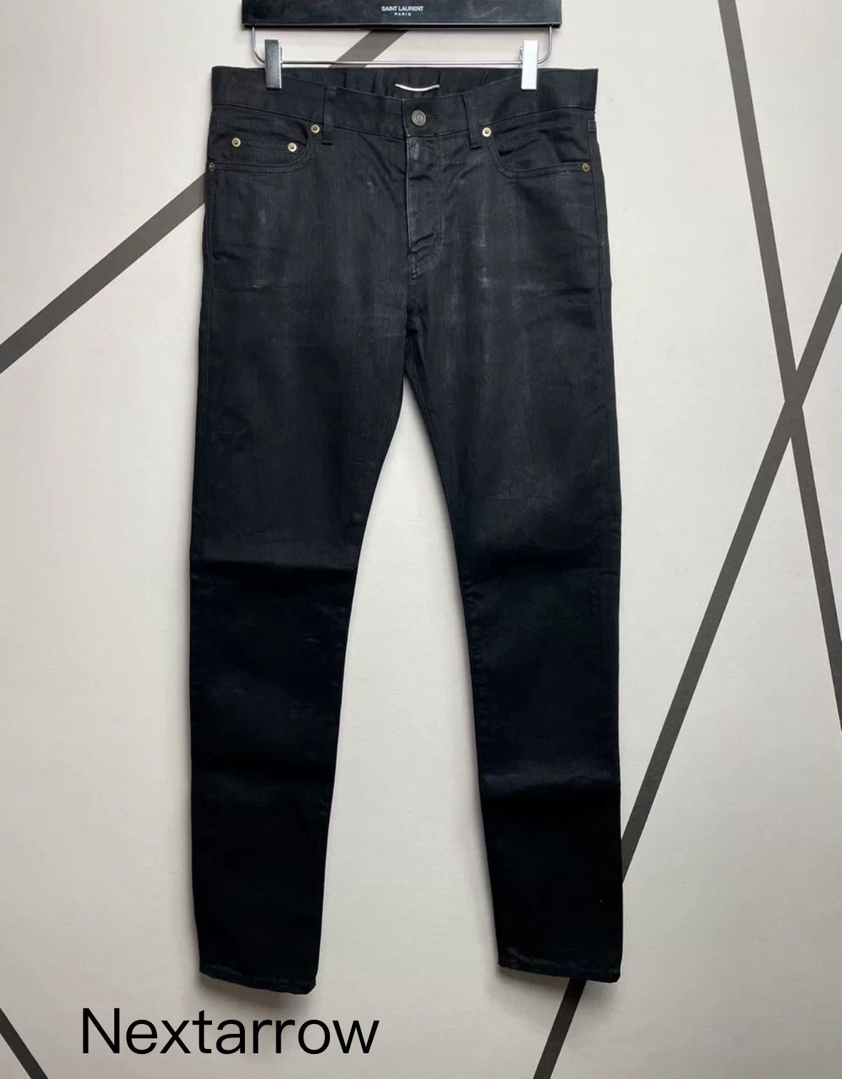Saint Laurent Paris × Yves Saint Laurent Saint Laurent SLP genuine 16 spring/summer black basic jeans Size US 32 / EU 48 - 1 Thumbnail