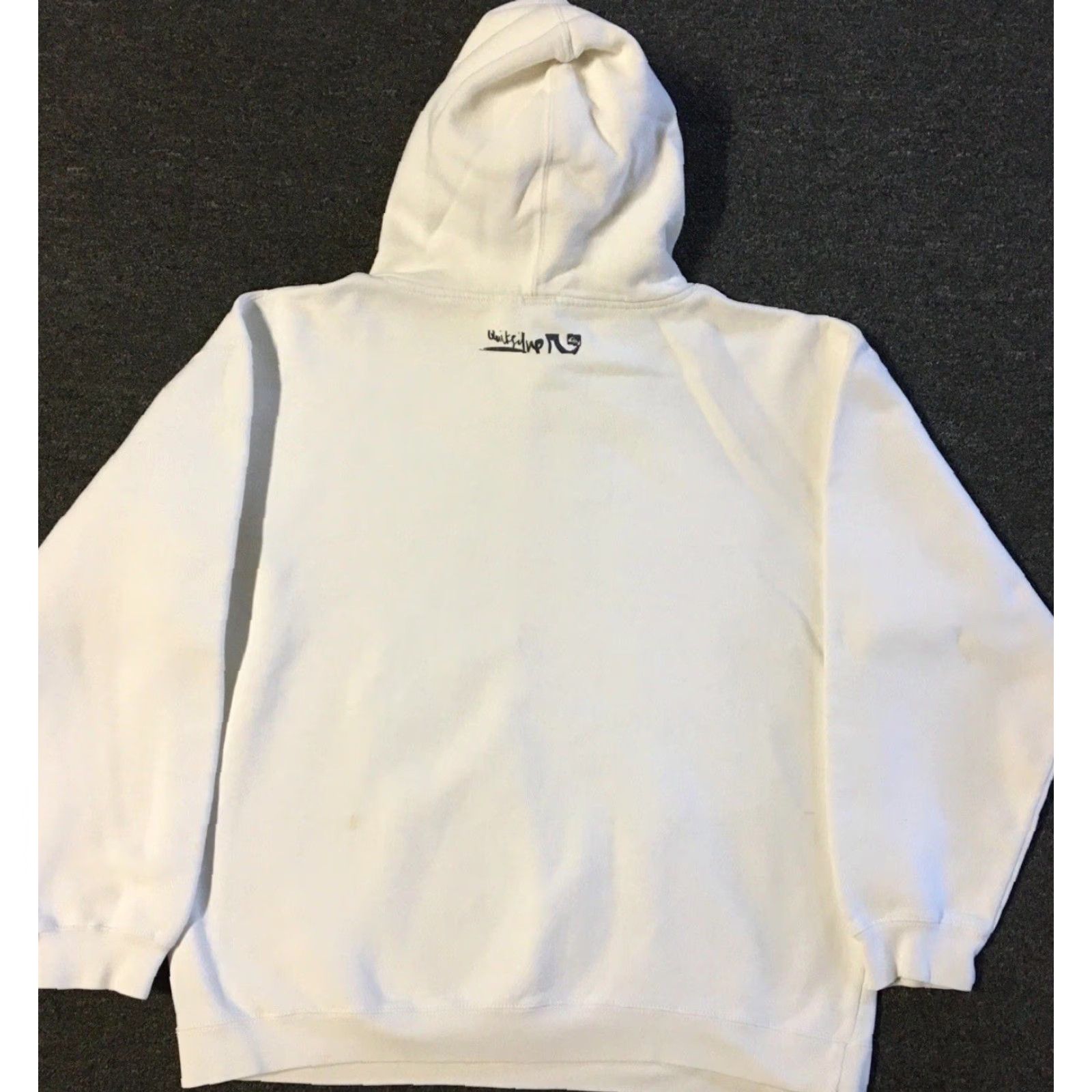 VINTAGE Quiksilver California Hoodie Boxy M White Surf Grunge Gotcha 90s Y2K Mens Hoodie M White California Grunge Surf 90s Gotcha