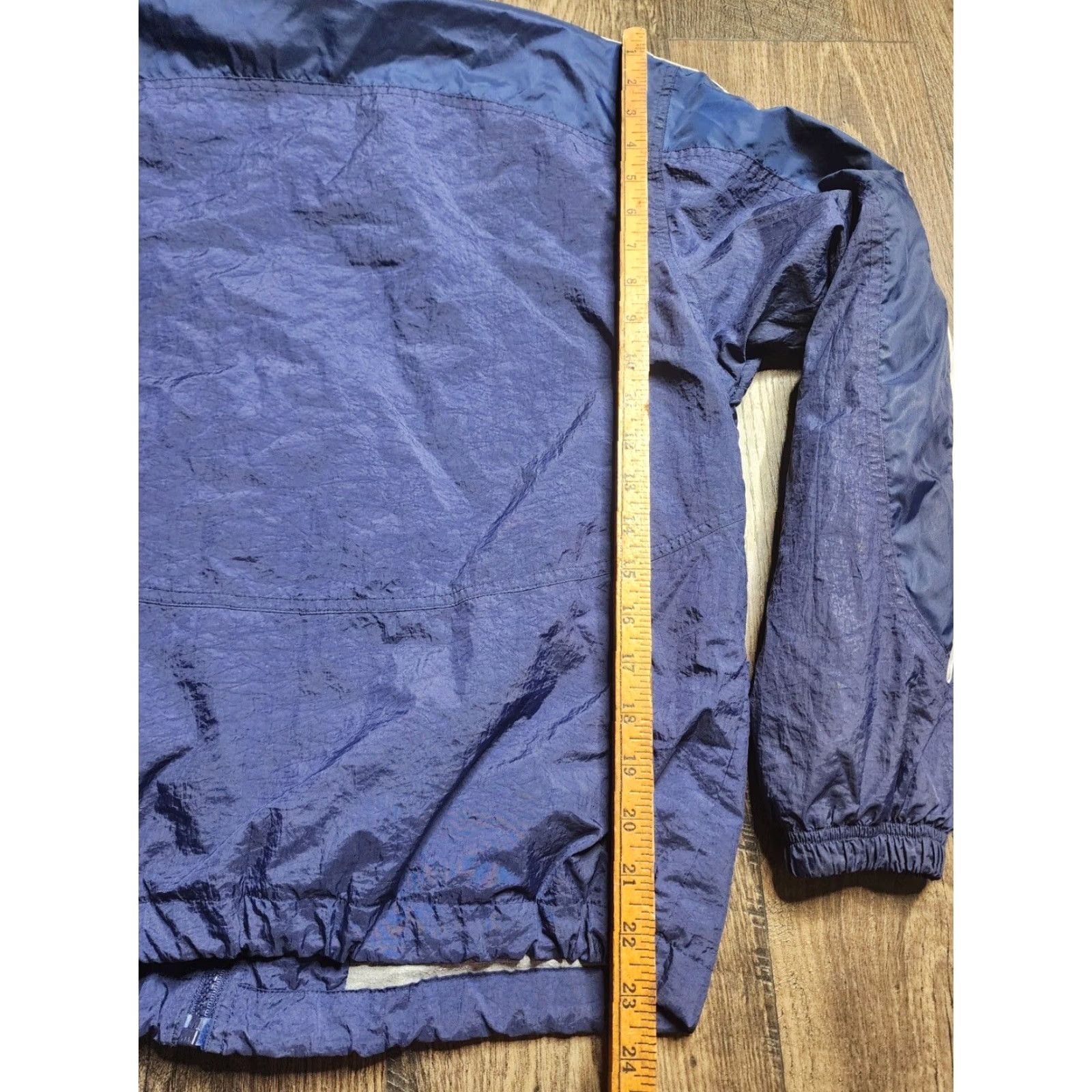 Adidas VINTAGE Adidas Windbreaker Jacket Nylon Lined Mid-Length Blue Mens M Size US M / EU 48-50 / 2 - 3 Thumbnail