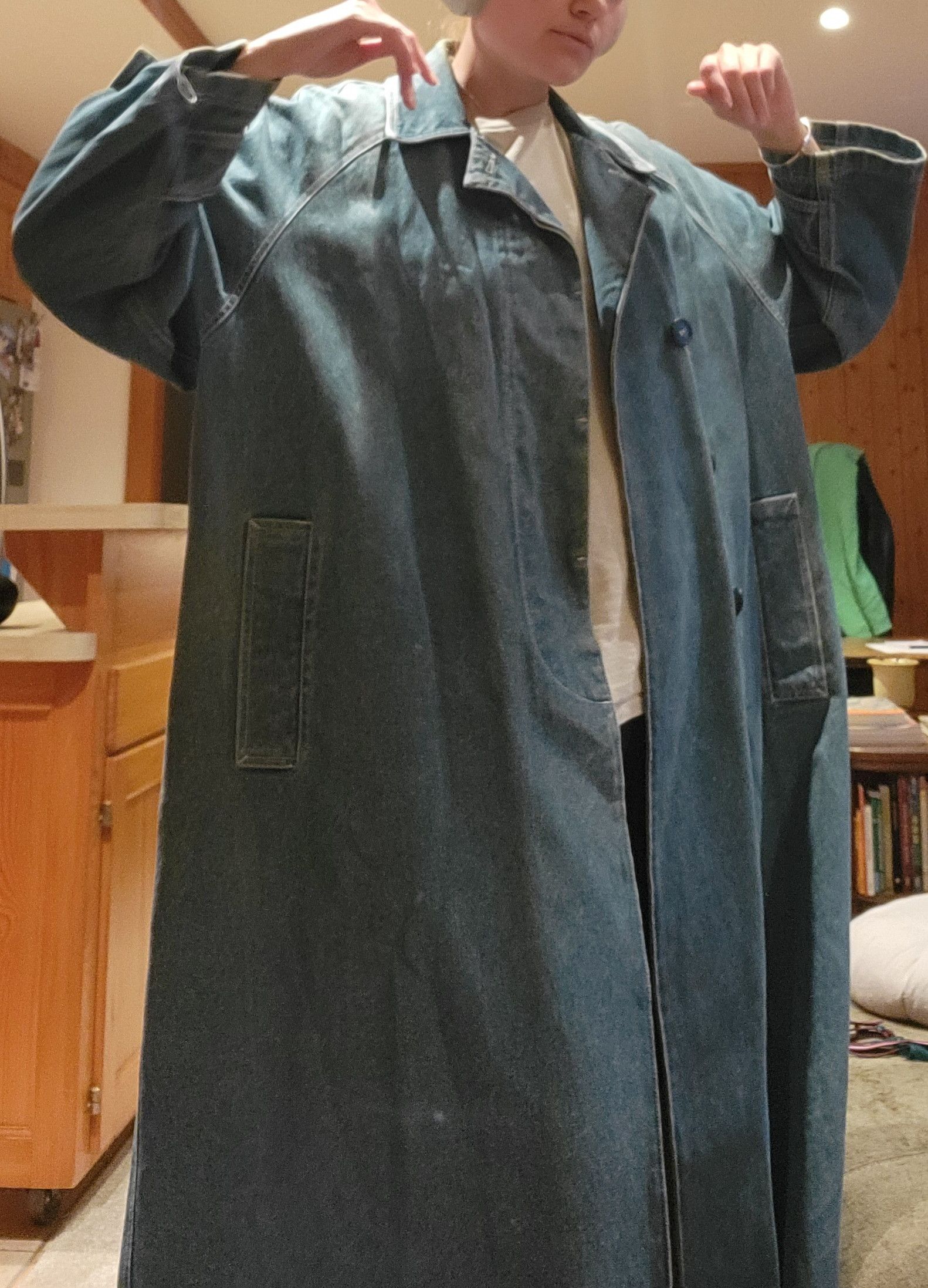 Calvin Klein Calvin Klein Vintage Oversized Denim Coat – One Size Size US L / EU 52-54 / 3 - 8 Thumbnail