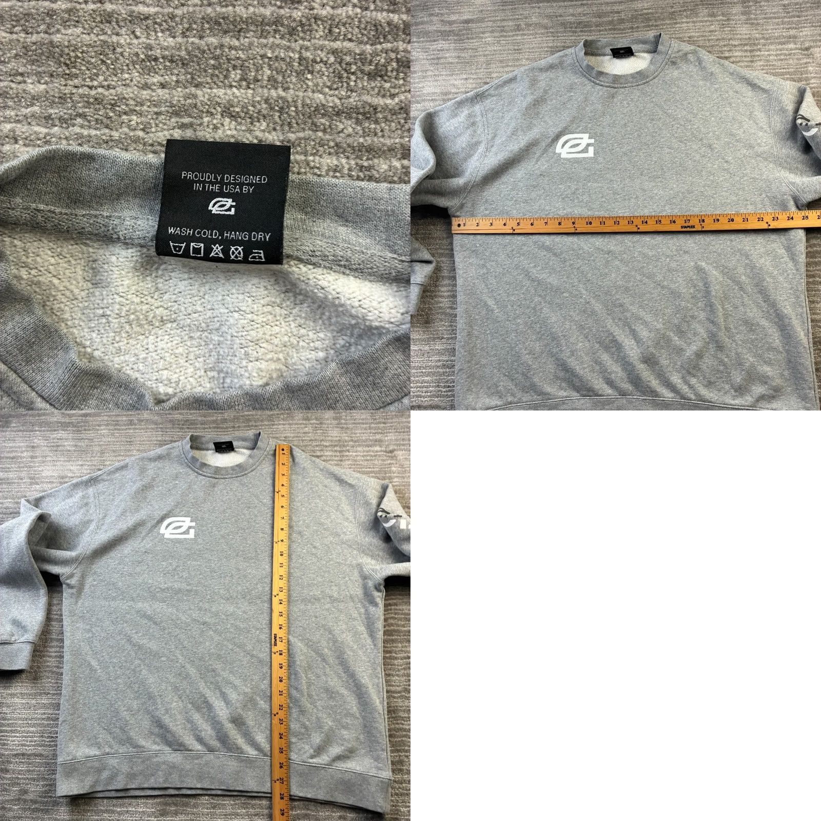 Vintage Optic Gaming Sweatshirt Mens XL Gray Pullover Crewneck Logo All Seasons Football Gym & Training Regular Fit Vintage: No Size US XL / EU 56 / 4 - 8 Thumbnail