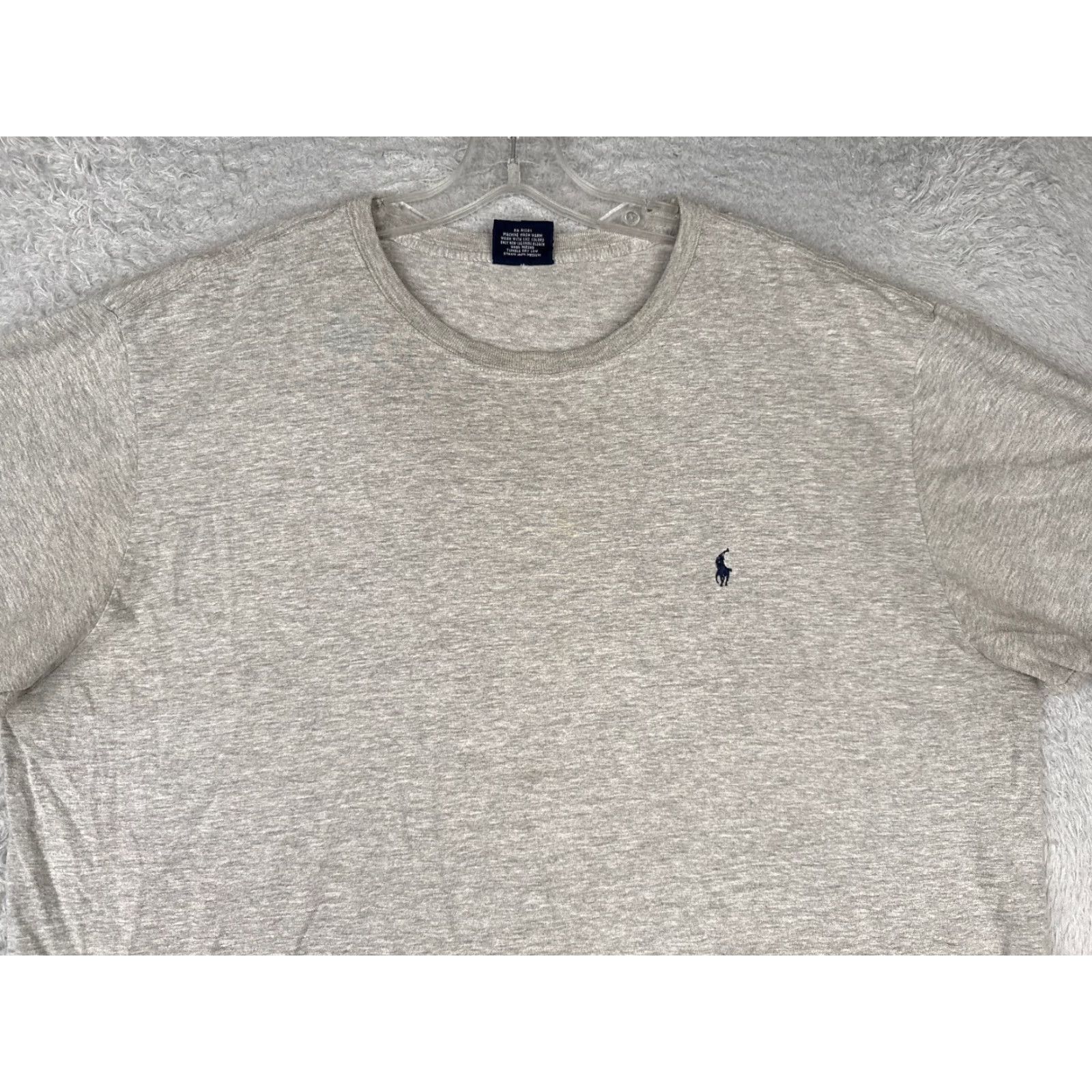 Ralph Lauren VINTAGE Ralph Lauren Polo Shirt Mens XL Gray Cotton Jersey Embroidered Logo Classic American Sports Size US XL / EU 56 / 4 - 4 Thumbnail