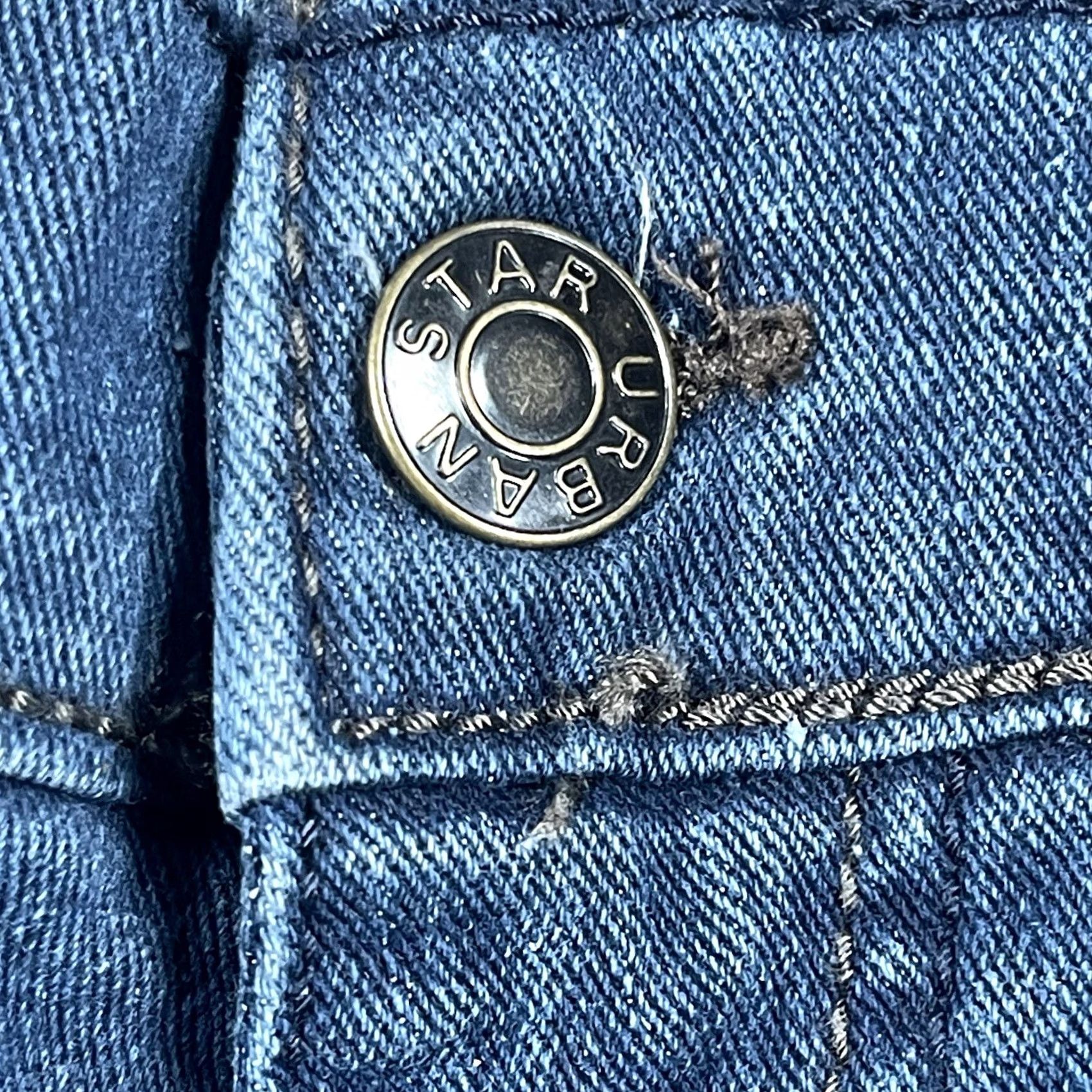 Vintage Urban Star Premium Jeans Mens 38Wx30L Stretch Straight Leg Blue Wash Denim Pants Size US 38 / EU 54 - 5 Thumbnail