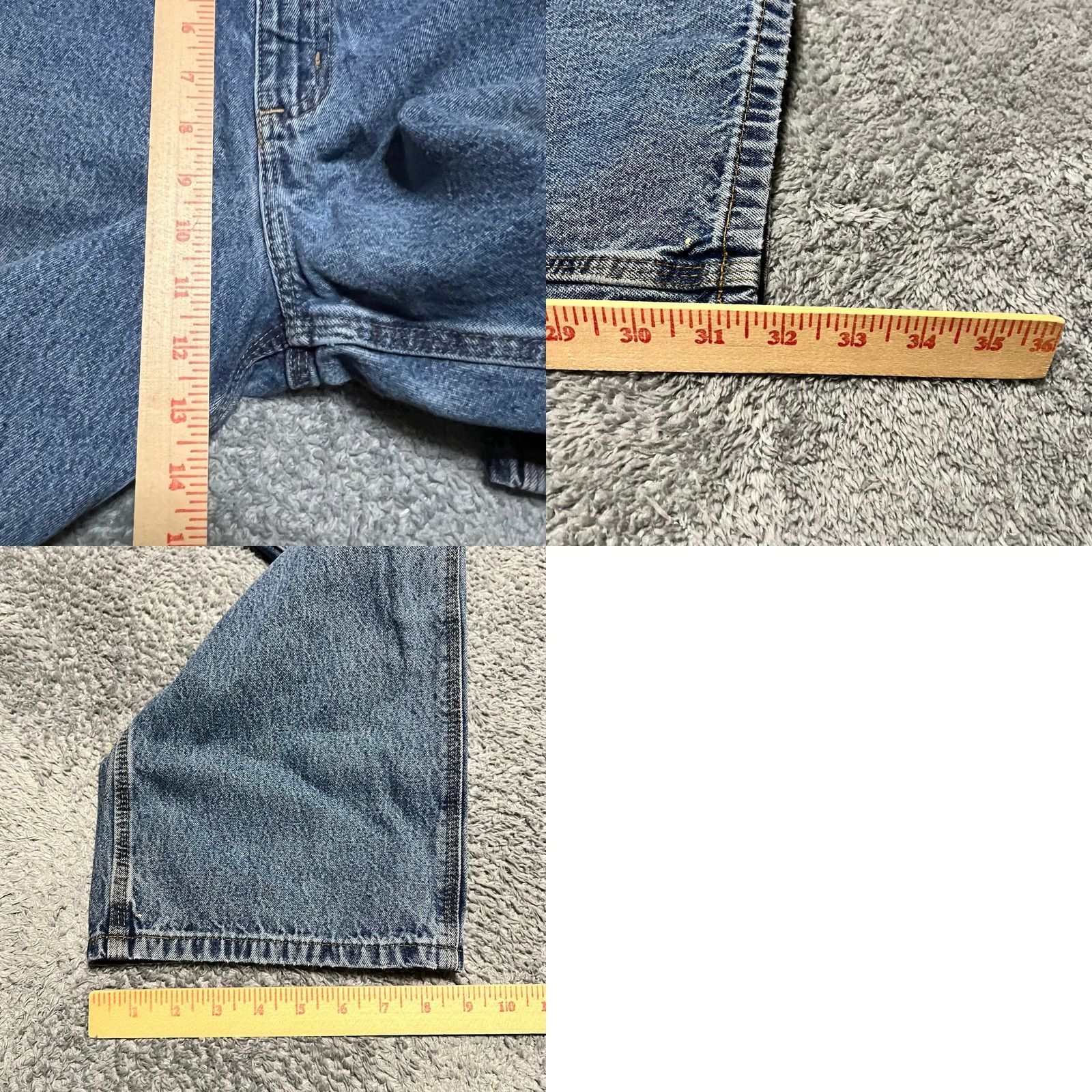 Carhartt Carhartt Jeans Mens 35 x34 Regular 32x31.5 Dungaree Blue Denim Work Straight Jeans Mens Blue Denim 90s? Size US 35 - 8 Thumbnail