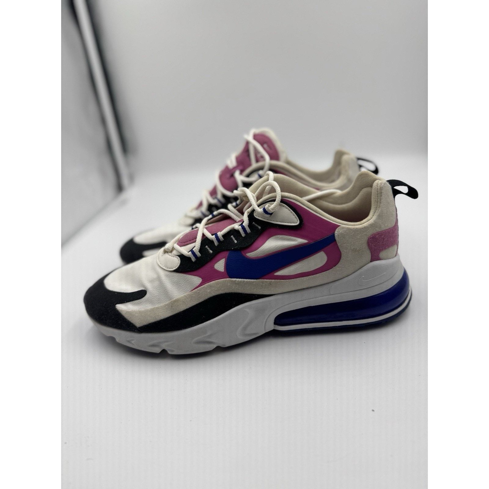 Nike Size 12 - Nike Air Max 270 React White Fuchsia Blue W Size US 12 / IT 42 - 1 Thumbnail