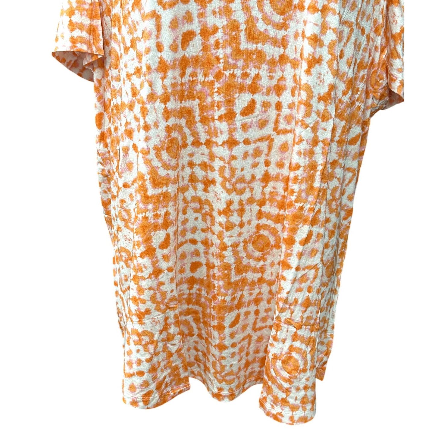 Other JM Collection Blouse Cold Shoulder Tie-Dye Orange 4X NWT Size 4XL / US 24-26 - 4 Thumbnail