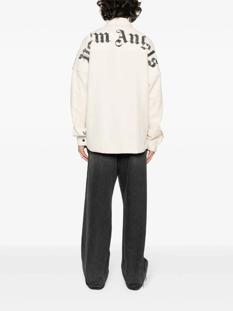 Palm Angels o1s22i1n1224 "Plaid Over Shirt in Off White Size US M / EU 48-50 / 2 - 2 Thumbnail
