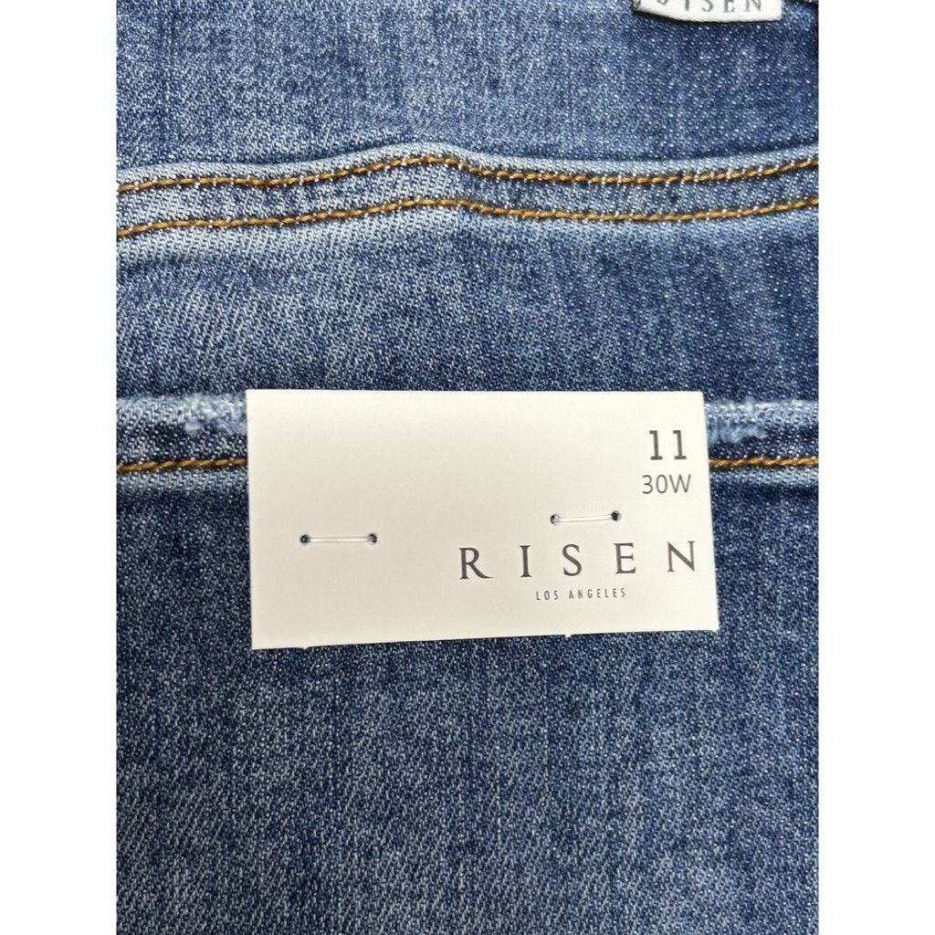 Other Risen High Rise Wide Cuffed Straight Denim Jeans - Sz 11/30 Size 30" / US 8 / IT 44 - 7 Thumbnail